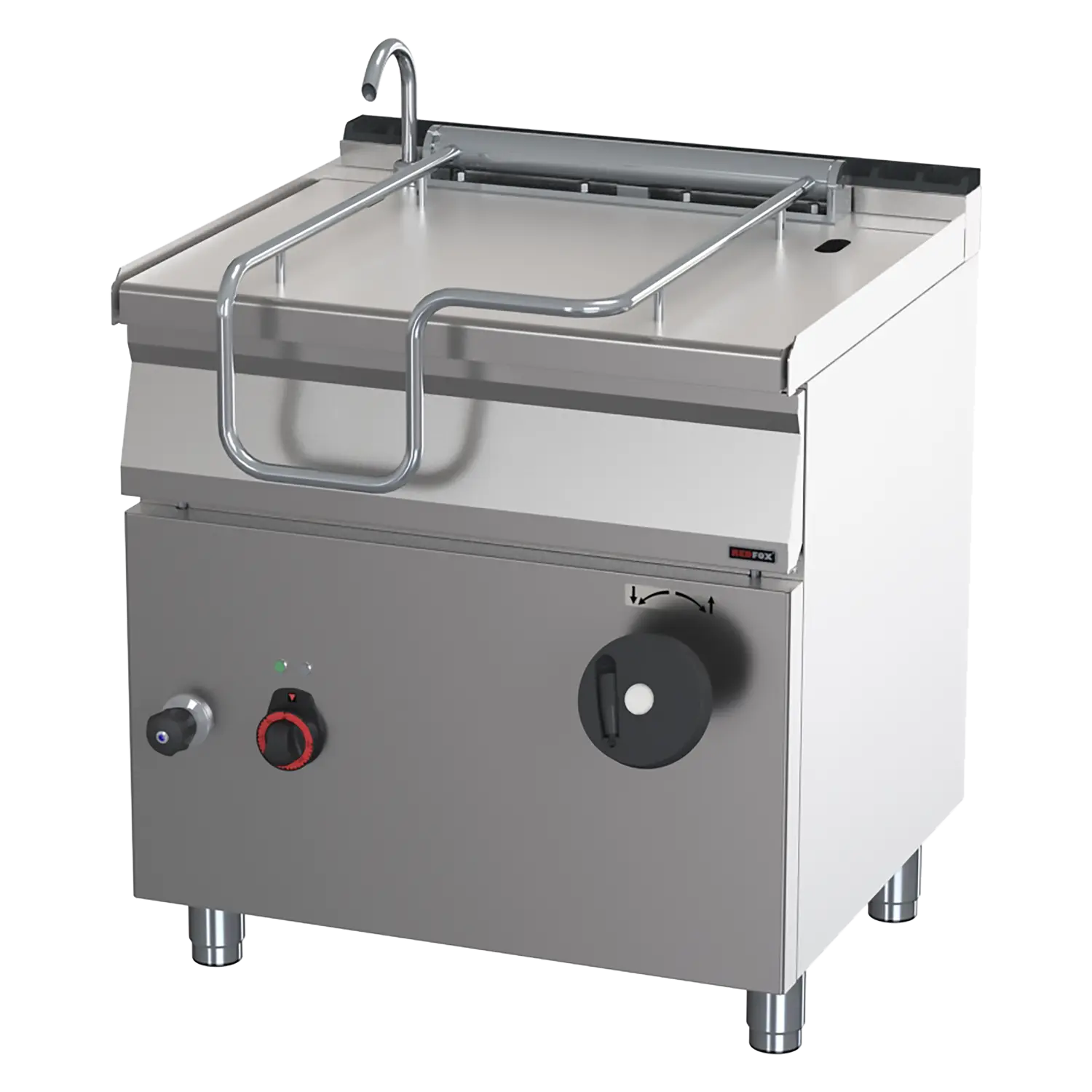 Sauteuse basculante manuelle électrique 50 l fond en acier | REDFOX - BR 70/80 E