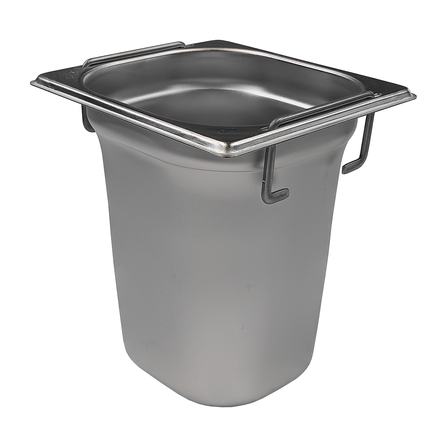 Bac gastronorme GN 1/6 - 200 poignées escamontables en inox | REDFOX - GN 1/6-200 U