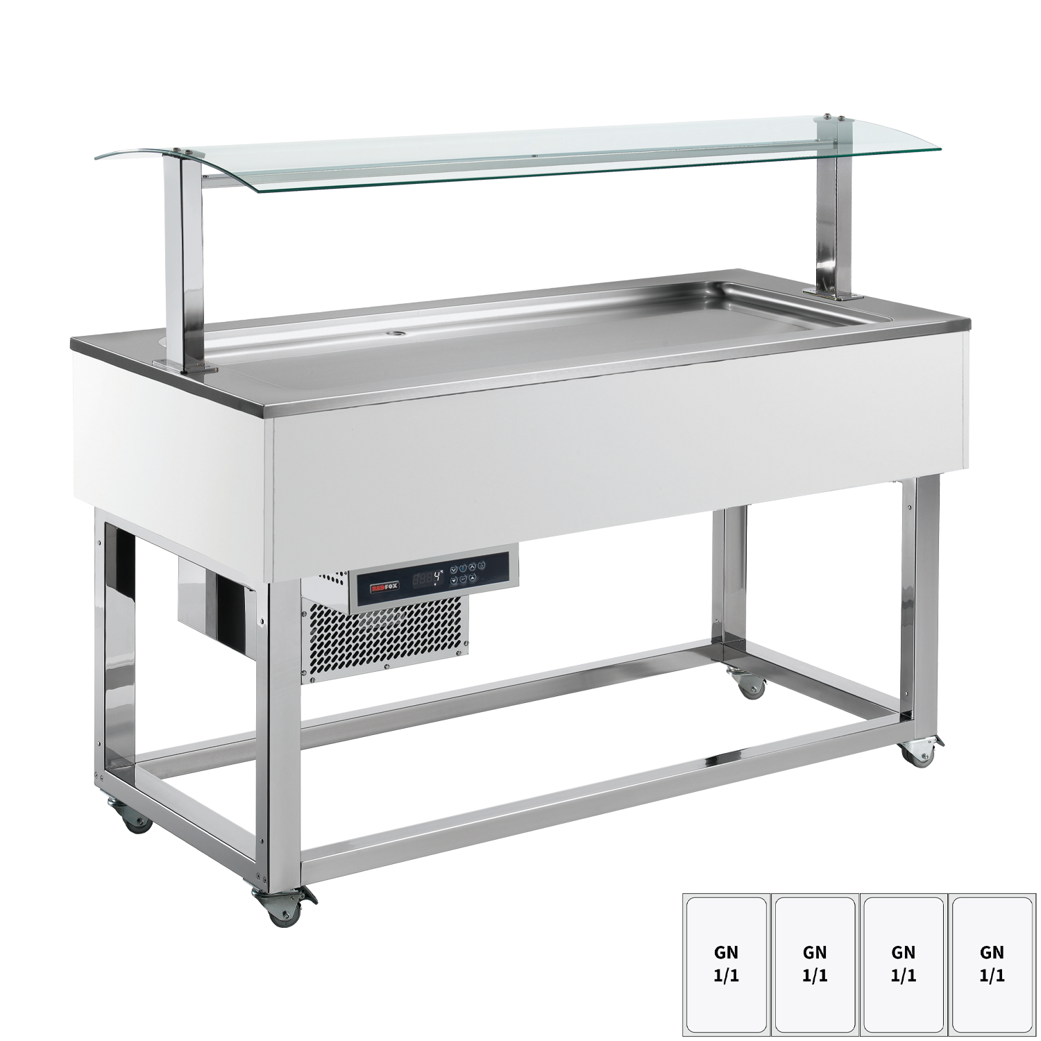 Buffet à froid positif GN 4-1/1 RAL | REDFOX - ES LIME+ 4R