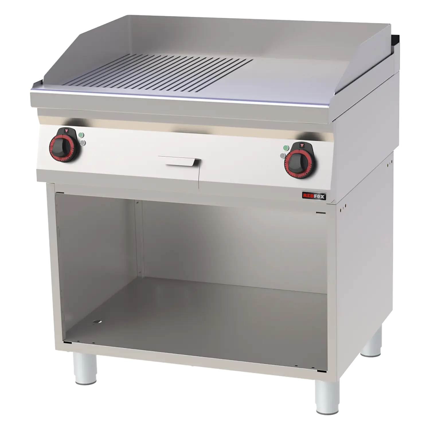 Plaque de cuisson 80x51 électrique combinée avec soubassement 400 V | REDFOX - FTHR 70/80 E