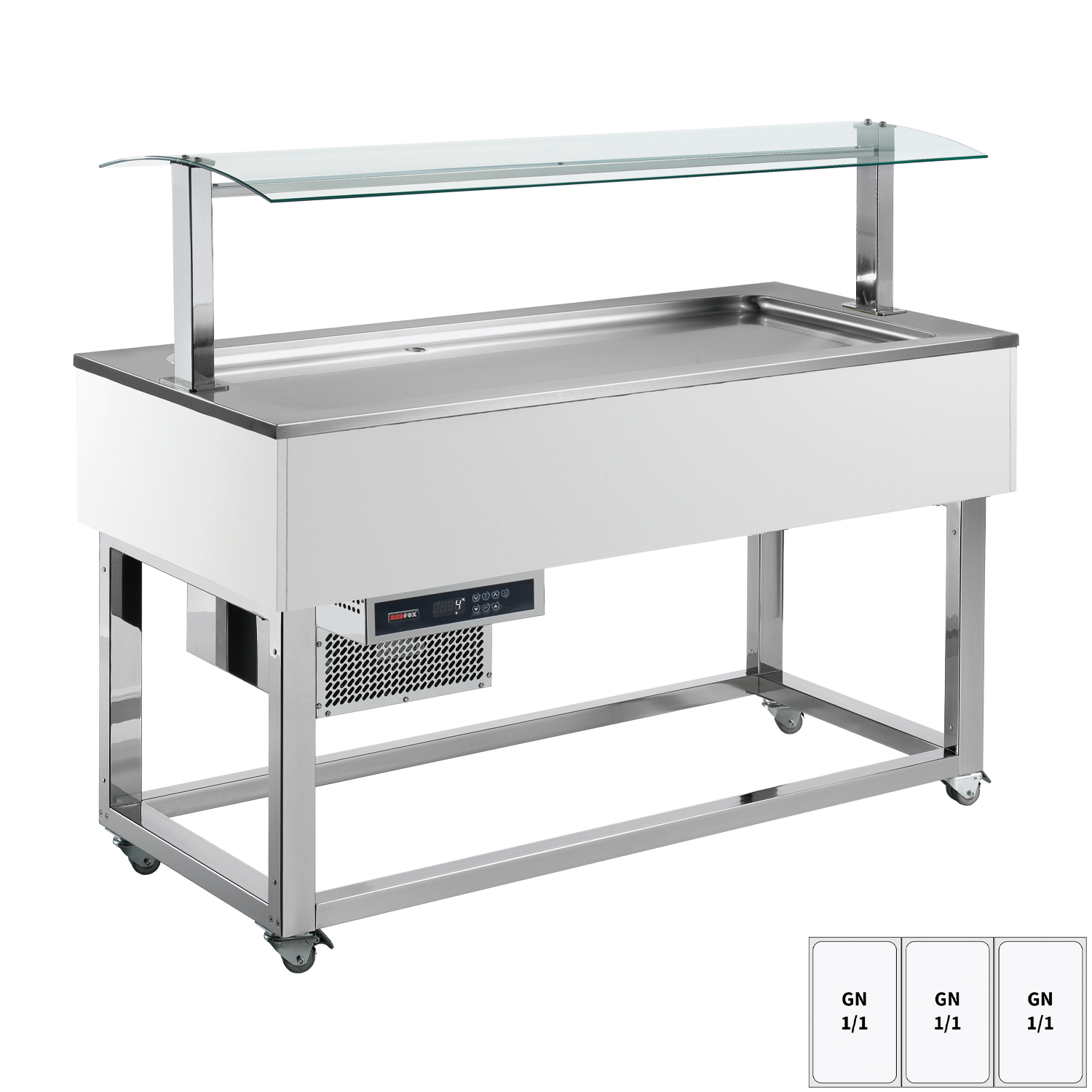 Buffet à froid positif GN 3-1/1 RAL | REDFOX - ES LIME+ 3R