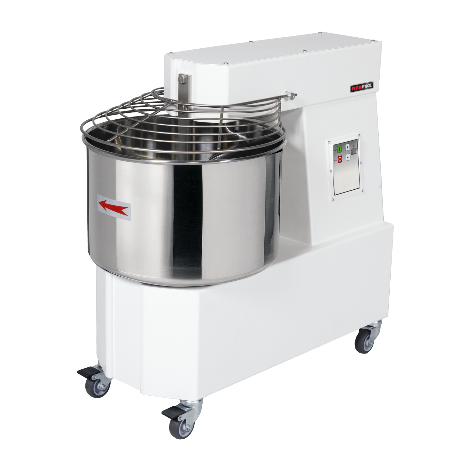 Pétrin à pâte à vitesse unique récipient non amovible 53 l 400 V | REDFOX - HTF 53 T