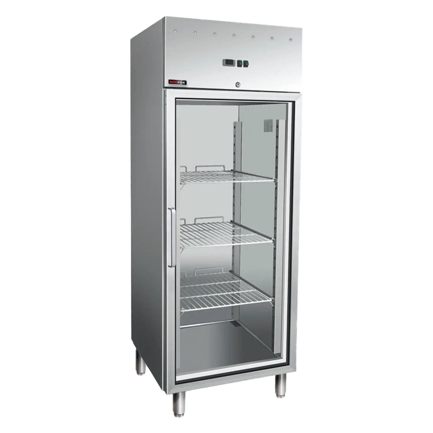 Armoire réfrigerée froid positif GN 700 l en inox verre | REDFOX - MN 700G