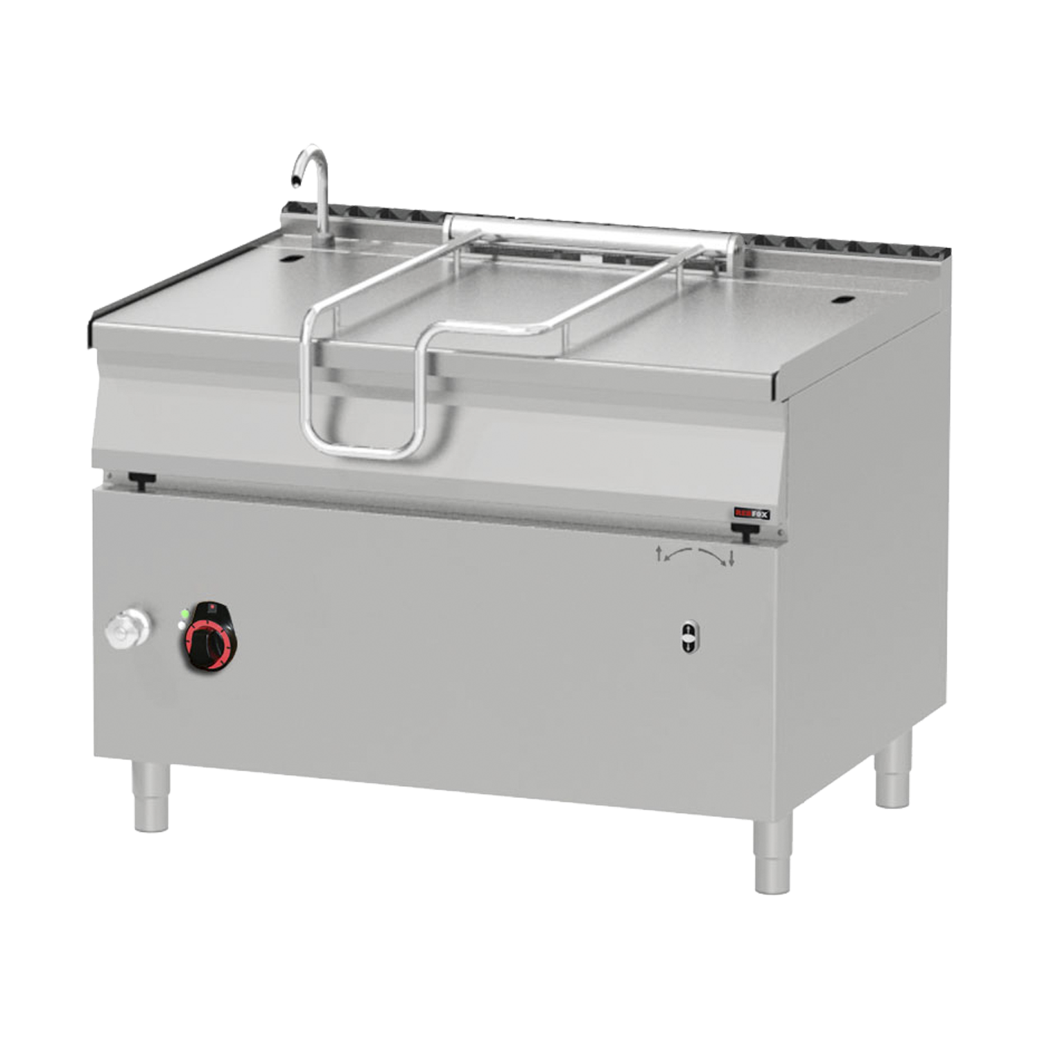 Sauteuse basculante automatique 120 l fond en inox | REDFOX - BRM 90/120 E/N