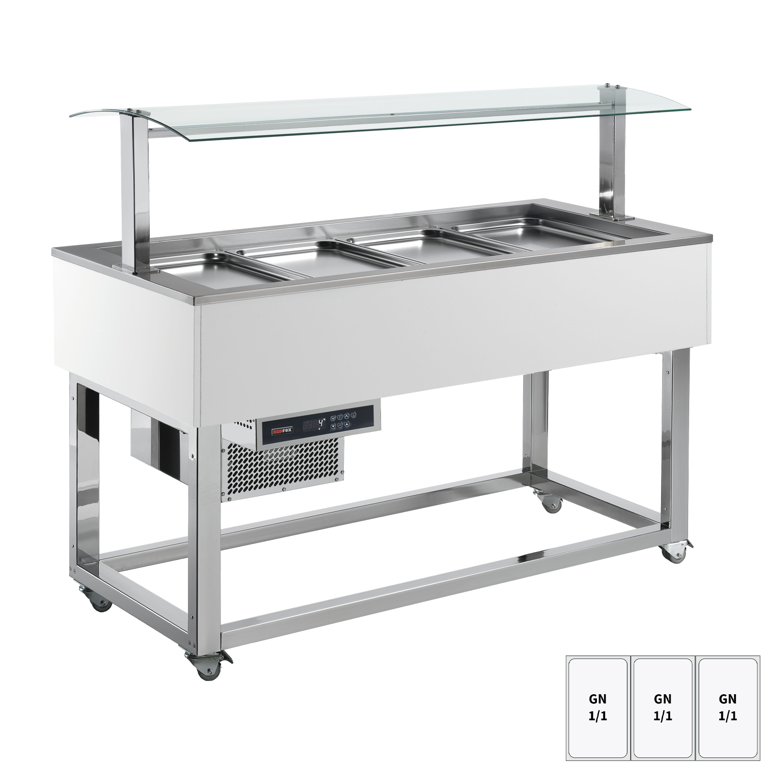 Buffet à froid positif GN 3-1/1 RAL | REDFOX - ES GREEN+ 3R