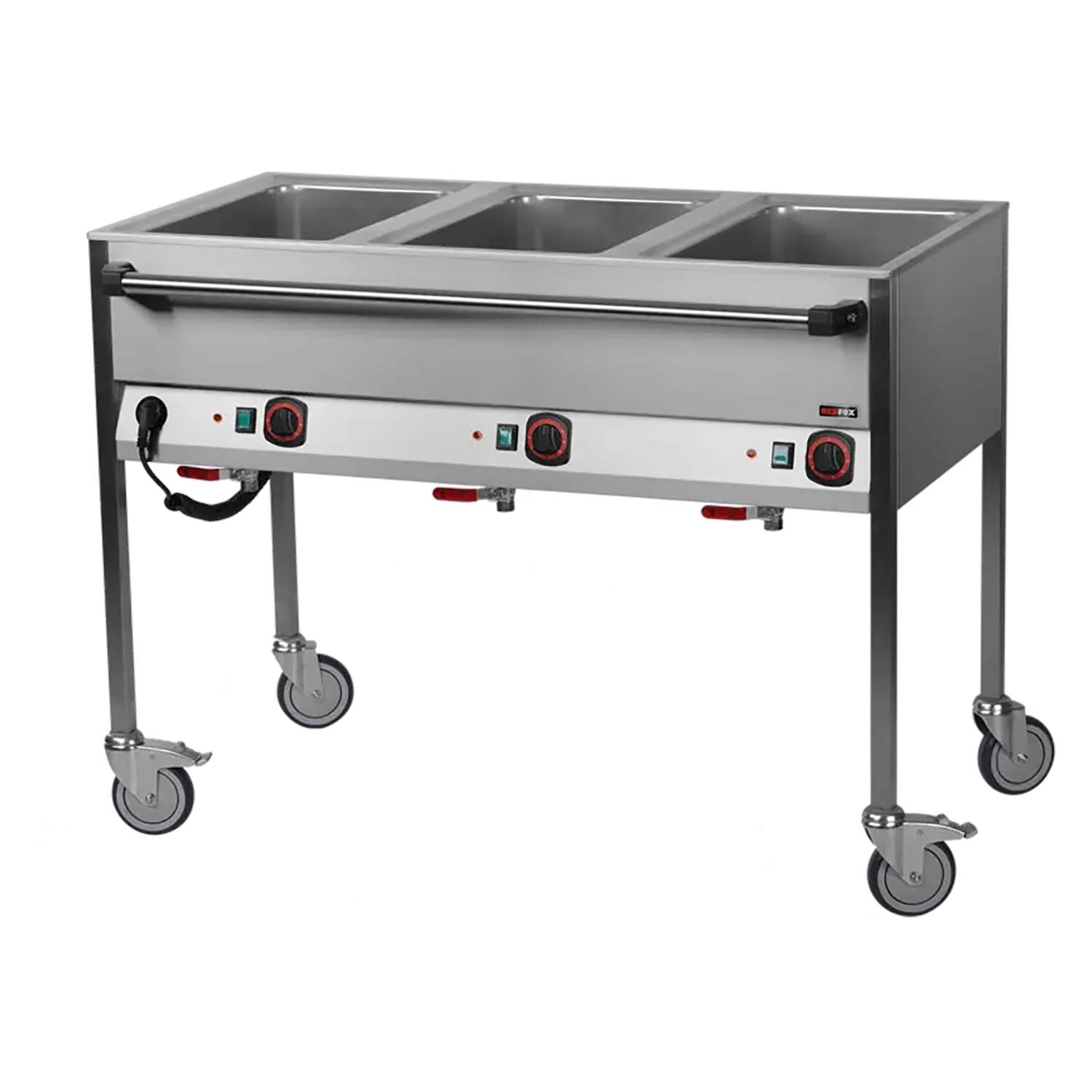 Bain marie  électrique GN 3-1/1 commande sur le côté long | REDFOX - VLPD 3120