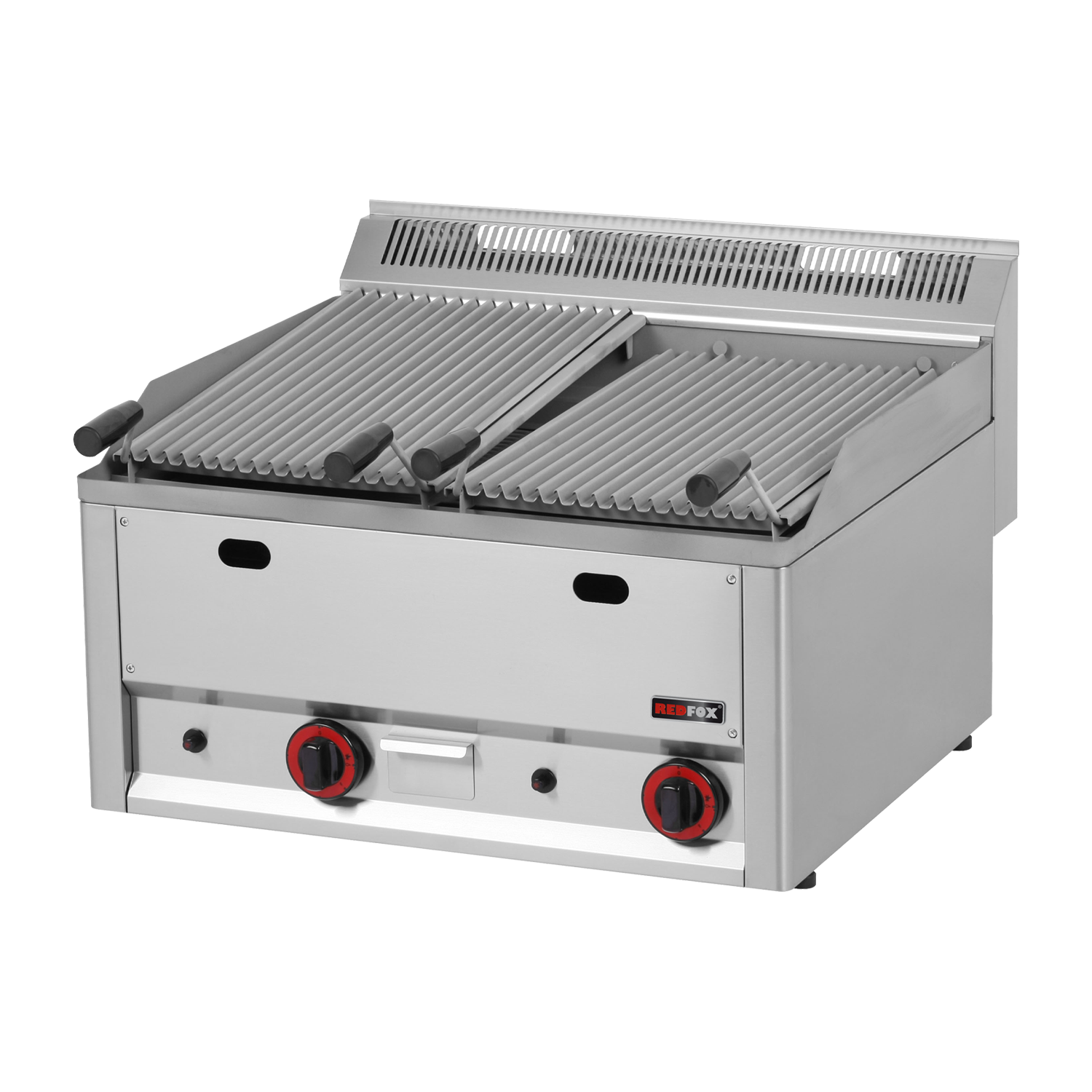 Grill pierre de lave à gaz double 2x 31x48 sans soubassement | REDFOX - GL 60 GL