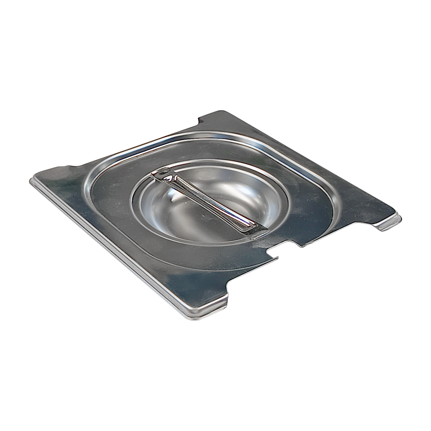 Couvercle GN 1/6 ouverture pour louche poignées escamontables inox | REDFOX - VGN 1/6 NU