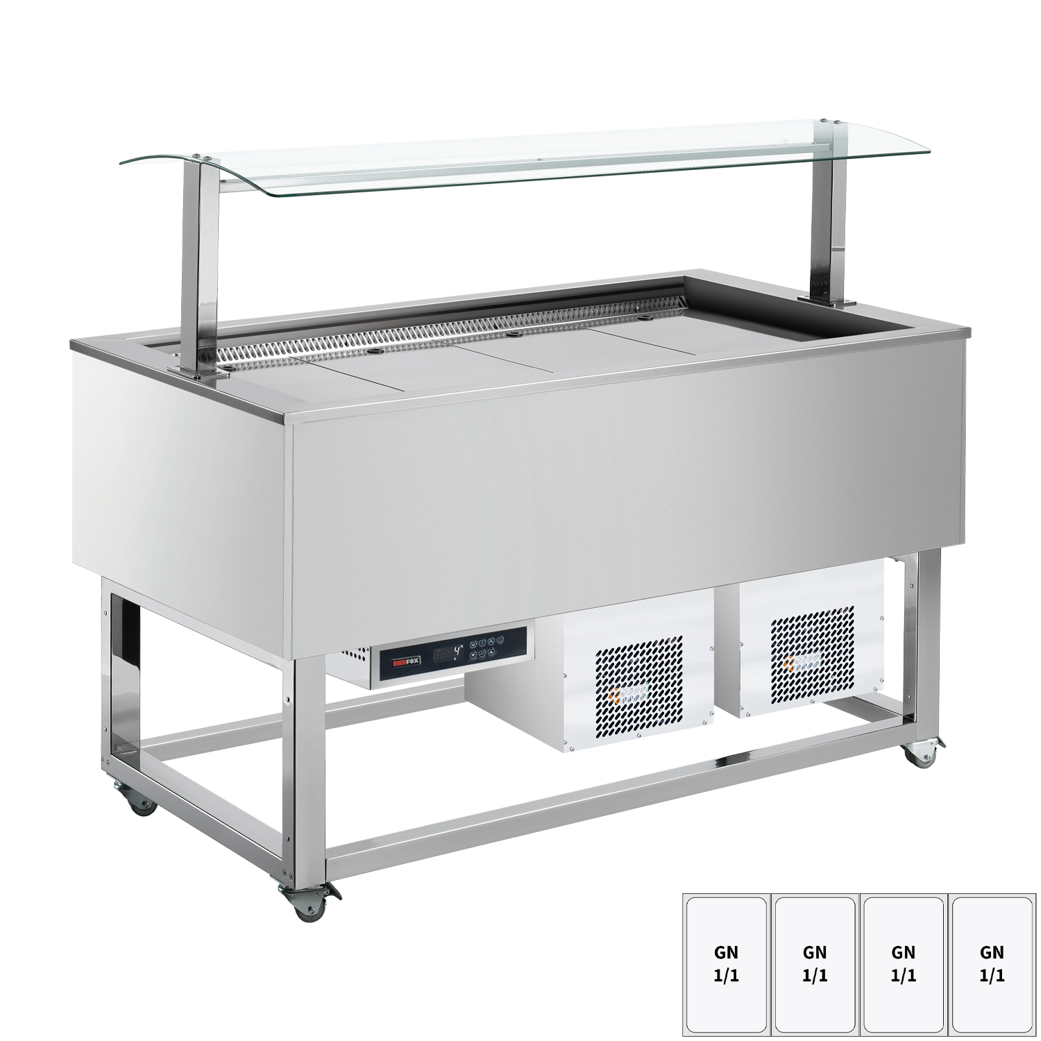 Buffet à froid positif GN 4-1/1 RAL | REDFOX - ES BLUE+ 4R