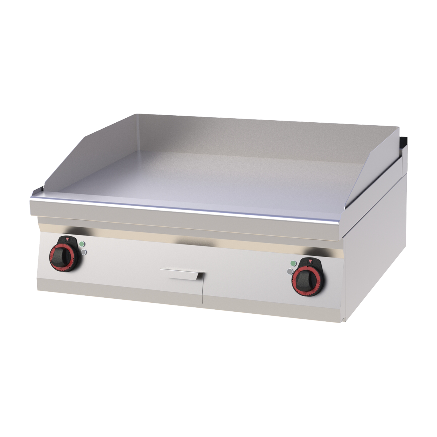 Plaque de cuisson 80x51 électrique chromée lisse sans soubassement 400 V | REDFOX - FTHC 70/08 E