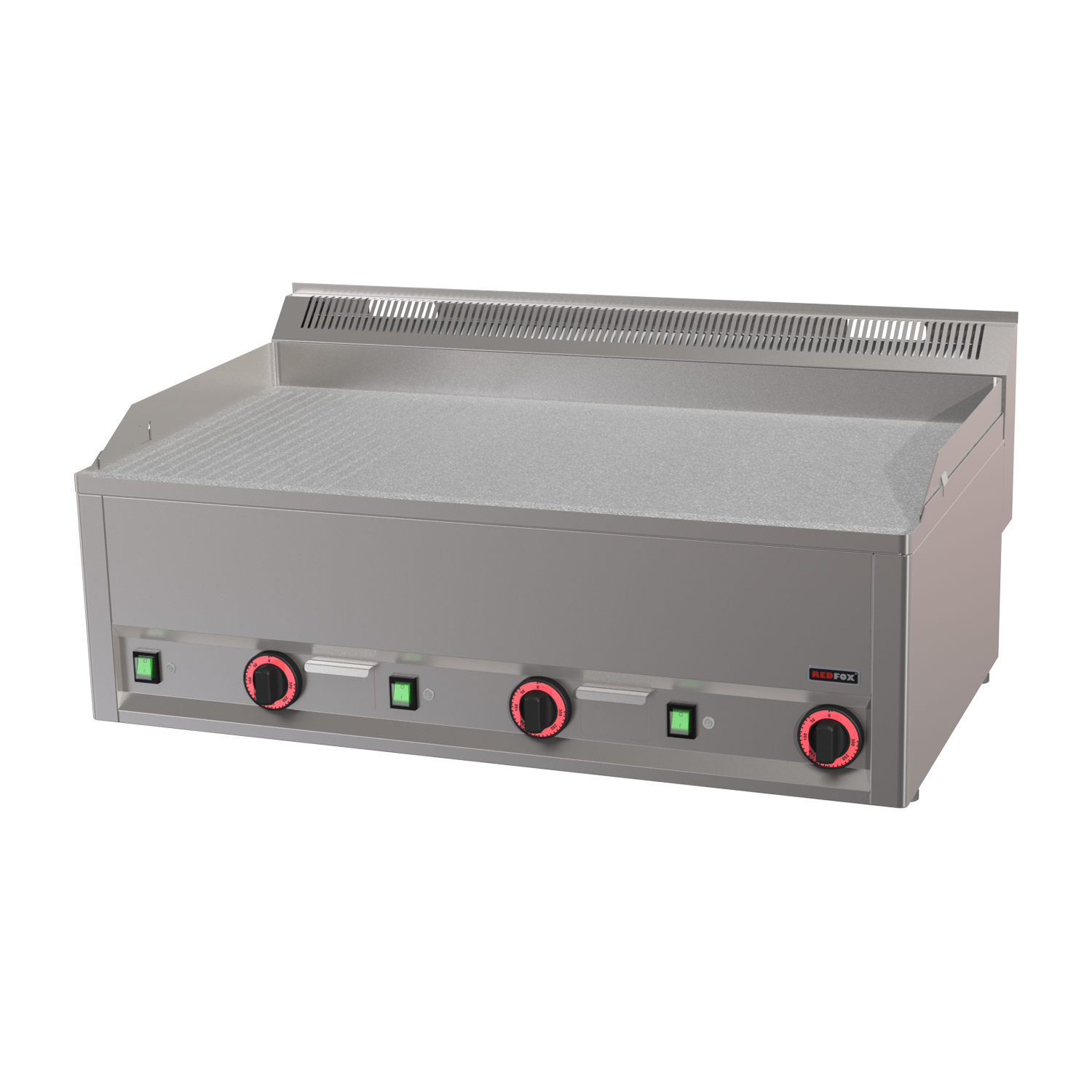 Plaque de cuisson 97x48 électrique chrome durable combinée sans soubassement 400 V | REDFOX - FTHRC 90 EL