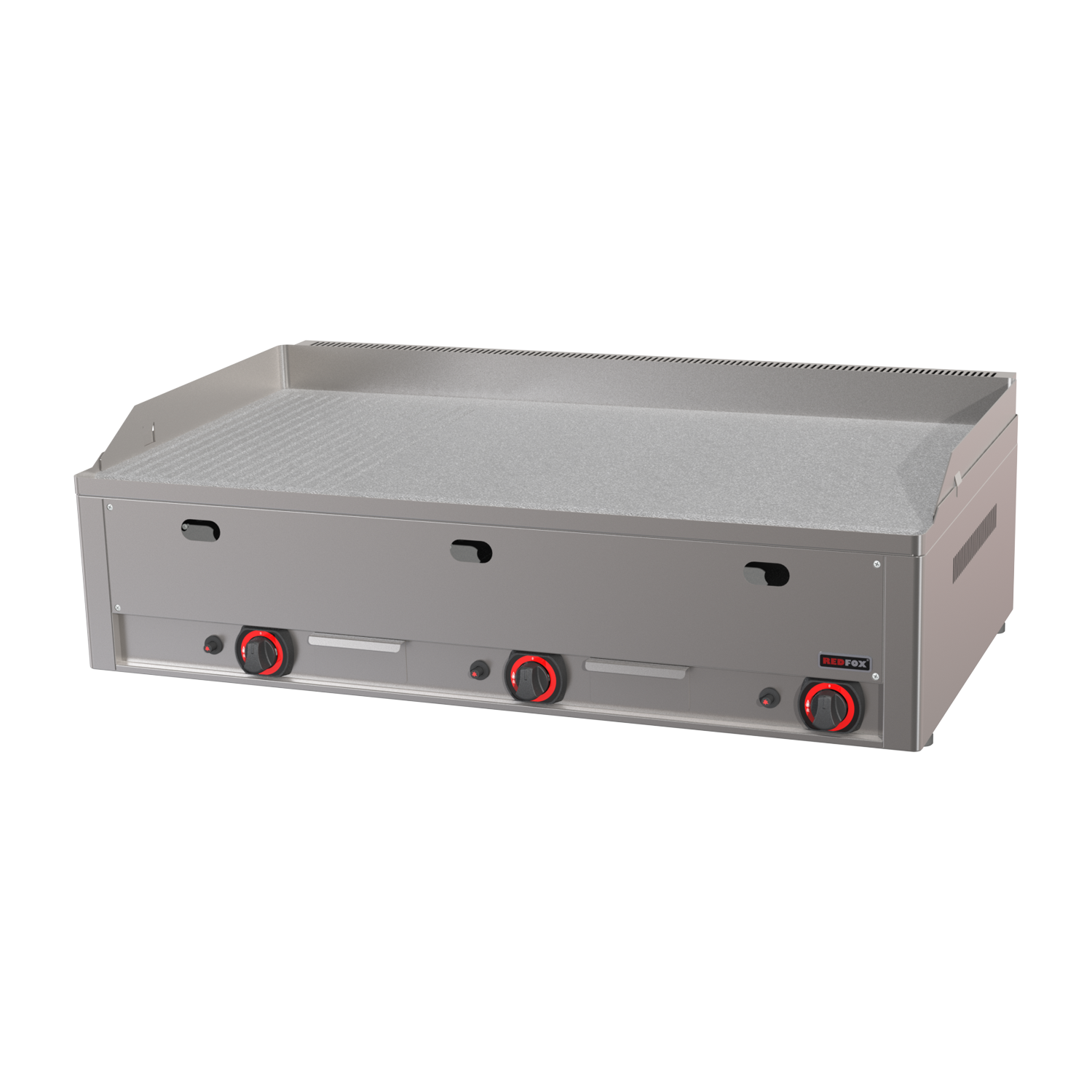 Plaque de cuisson 97x48 à gaz chrome durable combinée TOP | REDFOX - FTHRC 90 G