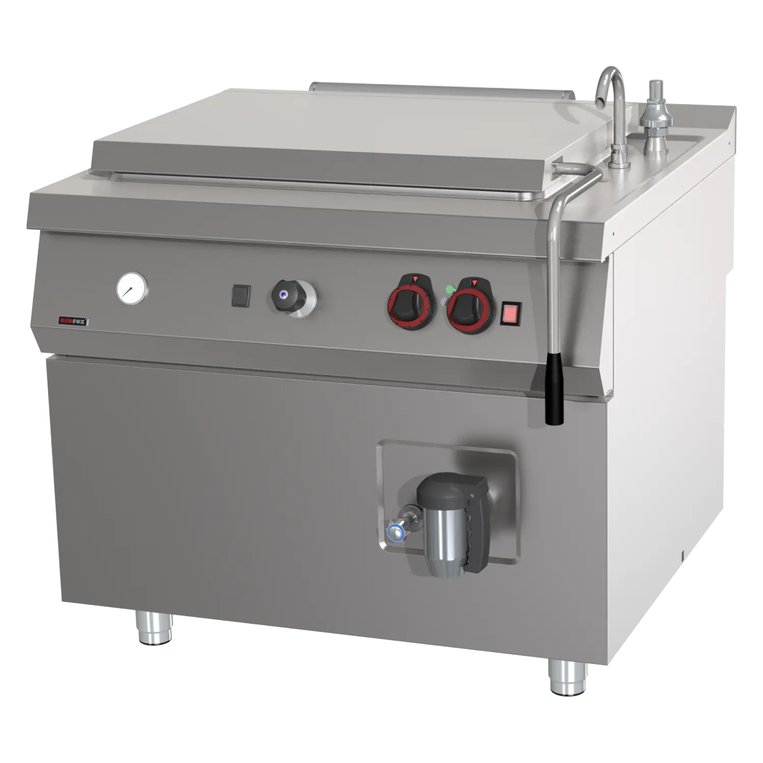 Marmite à grande capacité à gaz indirecte 200 l | REDFOX - BIQ 90/100 200 G