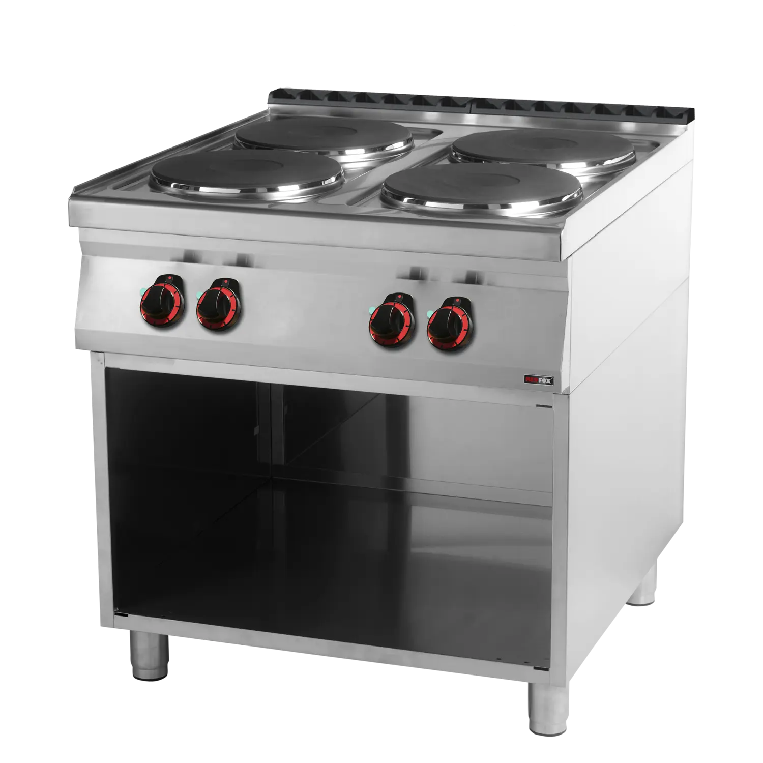 Fourneau électrique 4x feu avec soubassement 400 V | REDFOX - SP 90/80 E
