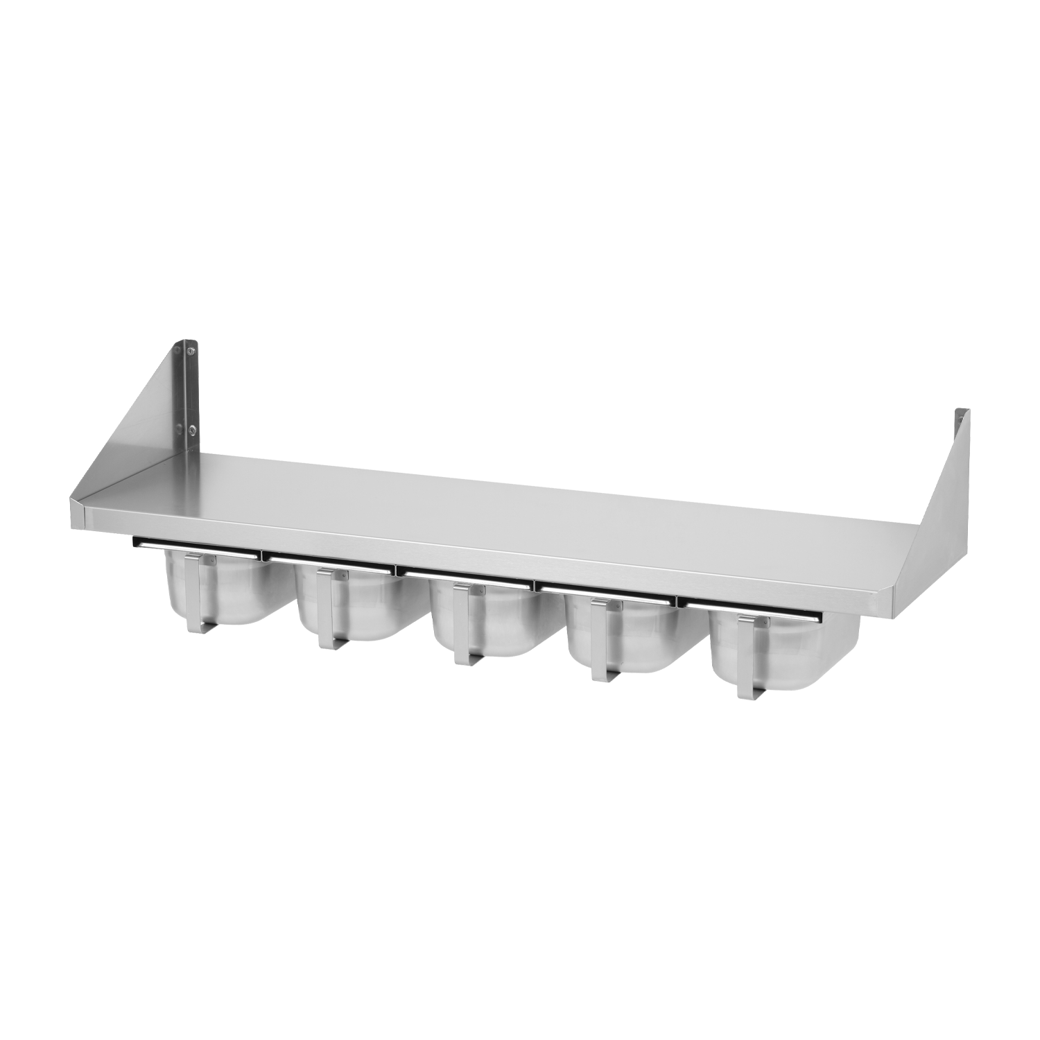 Étagère avec pots à épices 5x GN 1/4 | REDFOX - PNK 103x45