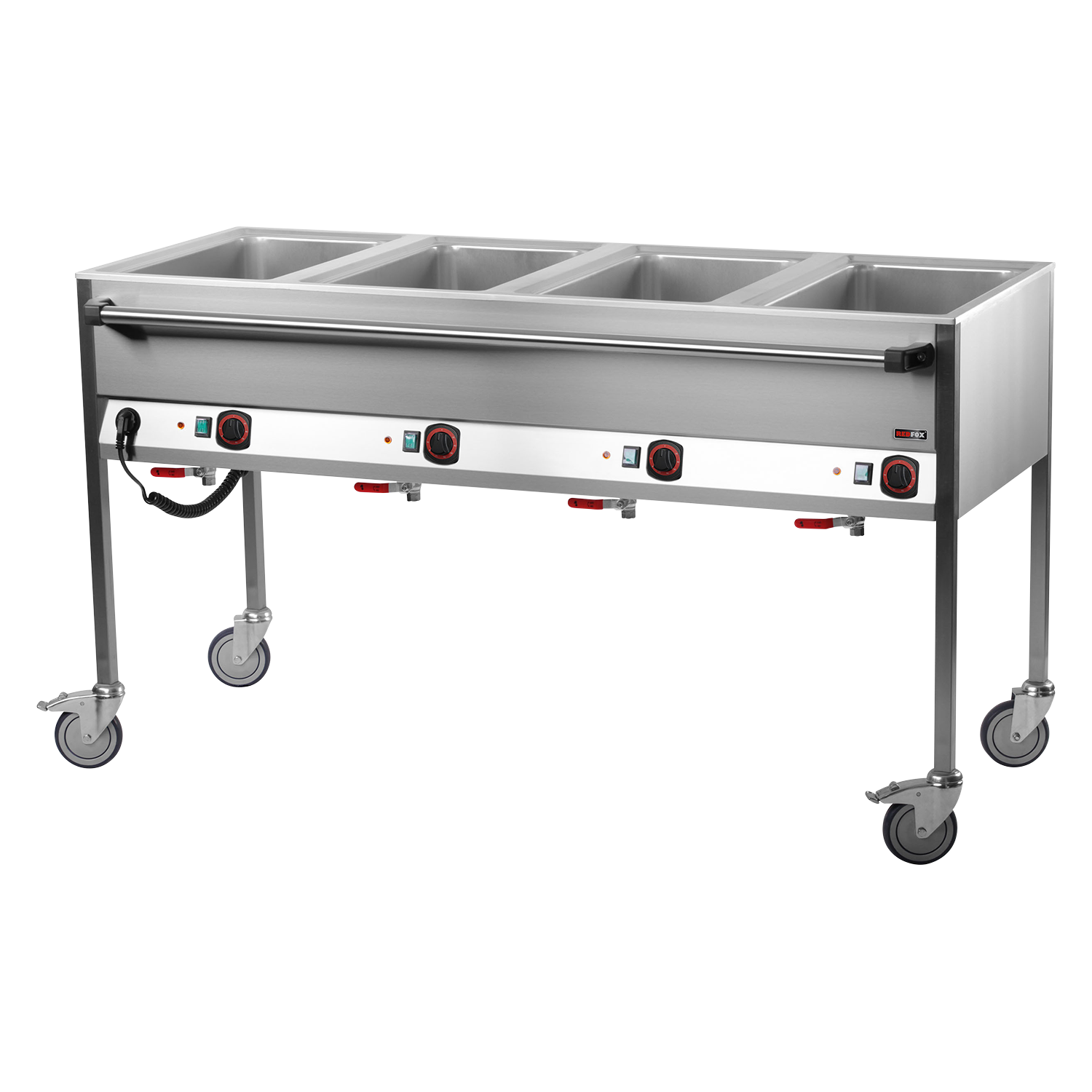 Bain marie  électrique GN 4-1/1 commande sur le côté long | REDFOX - VLPD 4120