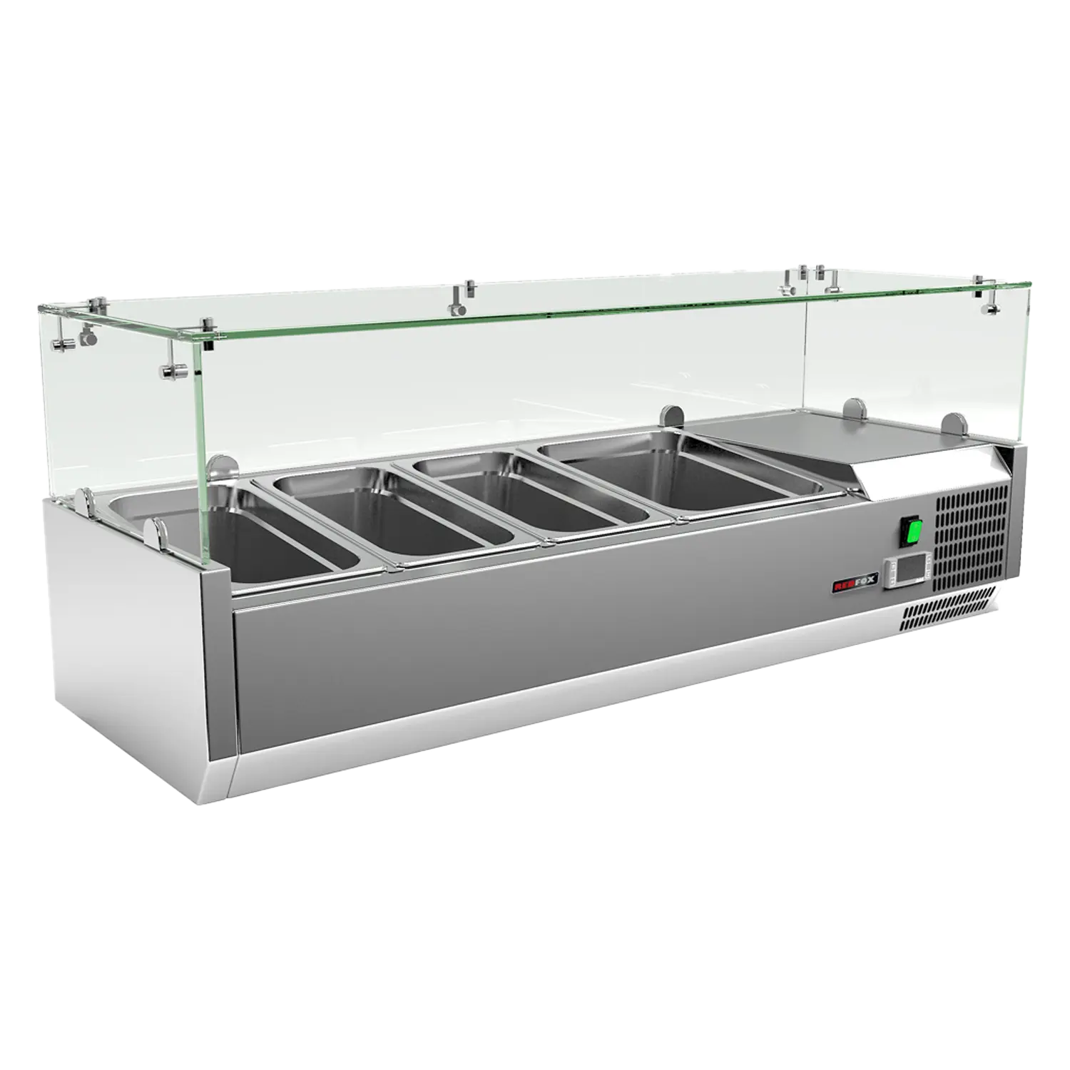 Vitrine refrigerée de comptoir 1x GN 1/2 + 3x GN 1/3 | REDFOX - MCH 3120