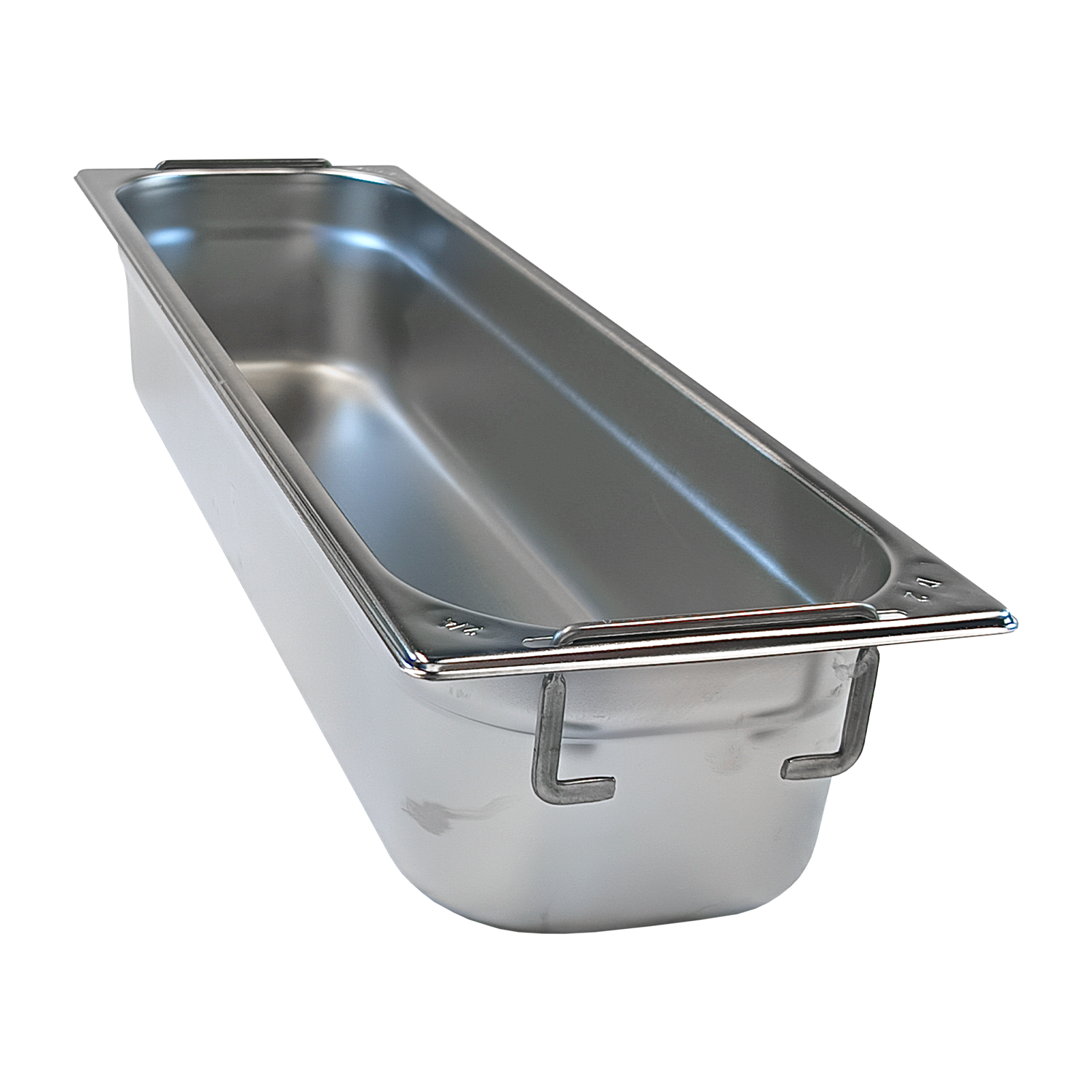 Bac gastronorme GN 2/4 - 100 poignées escamontables en inox | REDFOX - GN 2/4-100 U