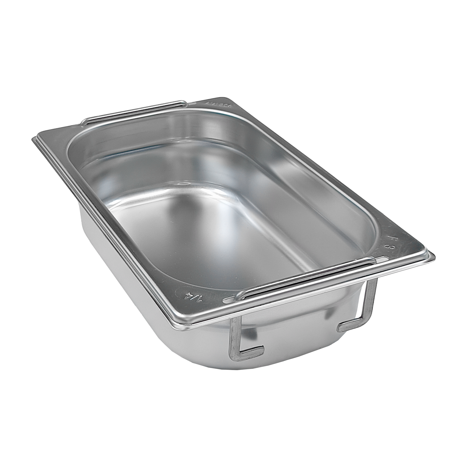 Bac gastronorme GN 1/4 - 65 poignées escamontables en inox | REDFOX - GN 1/4-65 U