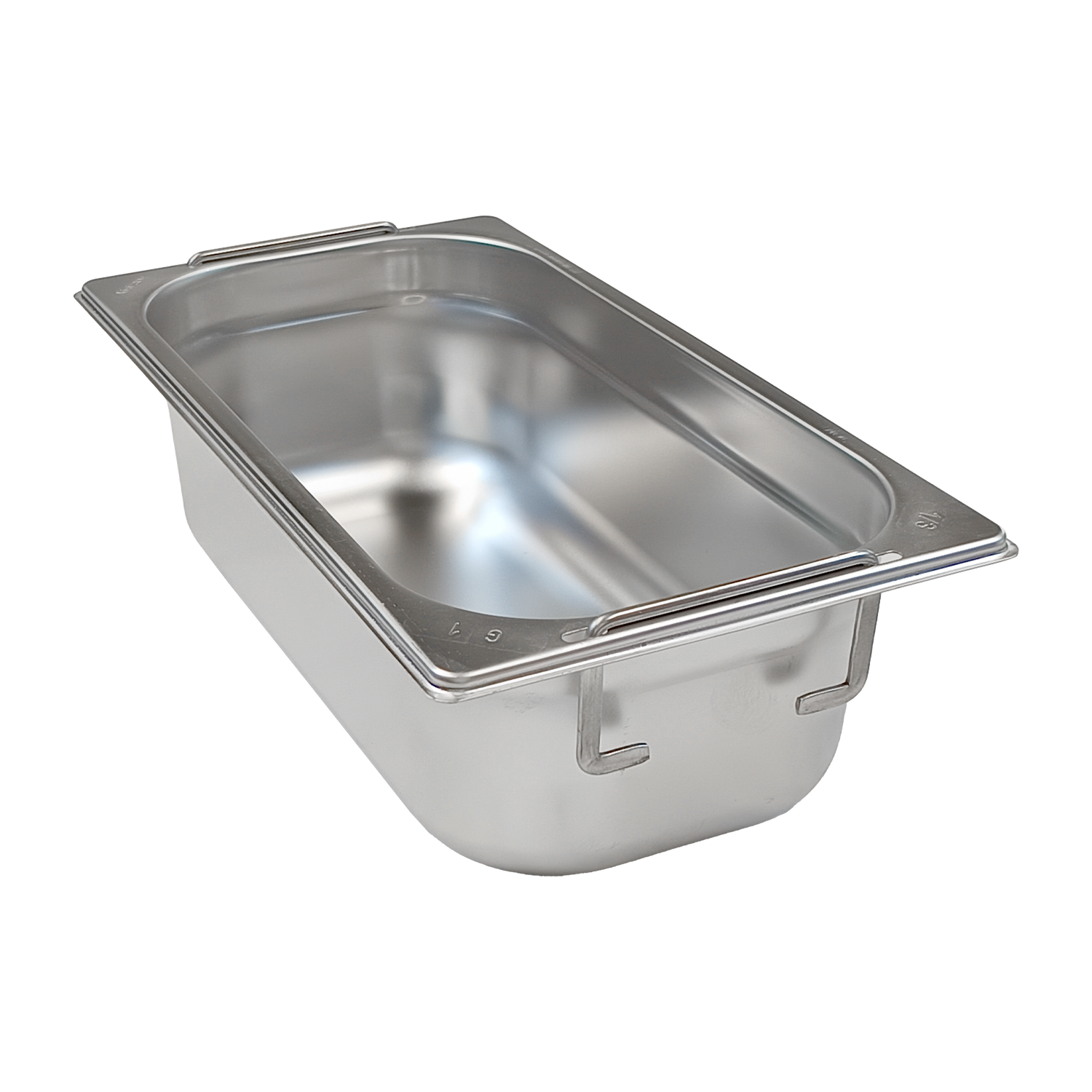 Bac gastronorme GN 1/3 - 100 poignées escamontables en inox | REDFOX - GN 1/3-100 U