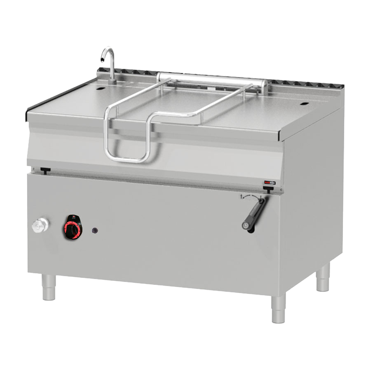 Sauteuse basculante gaz avec fond en inox | REDFOX - BR 90/120 G/N