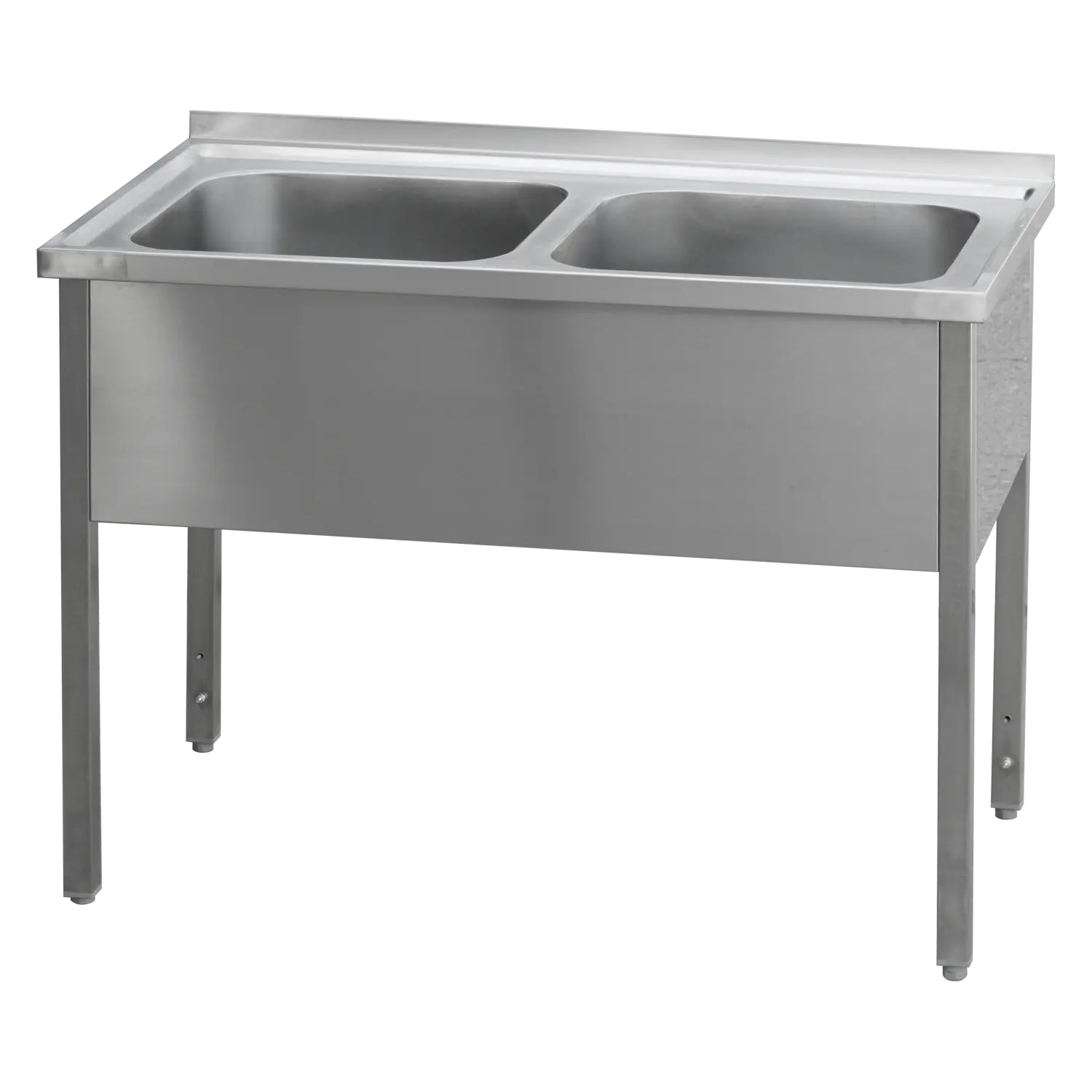 Table de lavage 120x60x90 - 2x évier 50x50x30 | REDFOX - MSD 6012