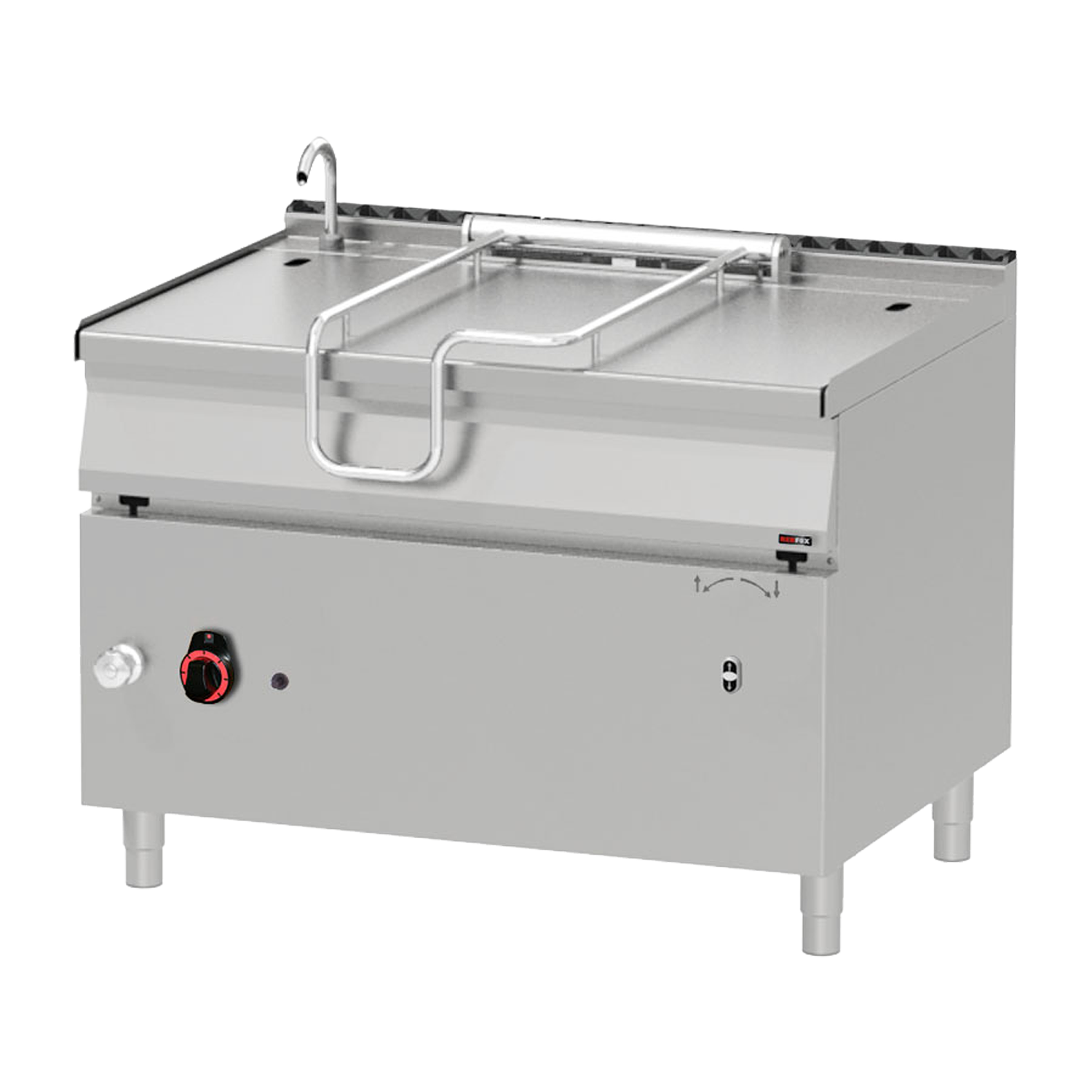 Sauteuse basculante automatique à gaz 120 l fond en inox | REDFOX - BRM 90/120 G/N