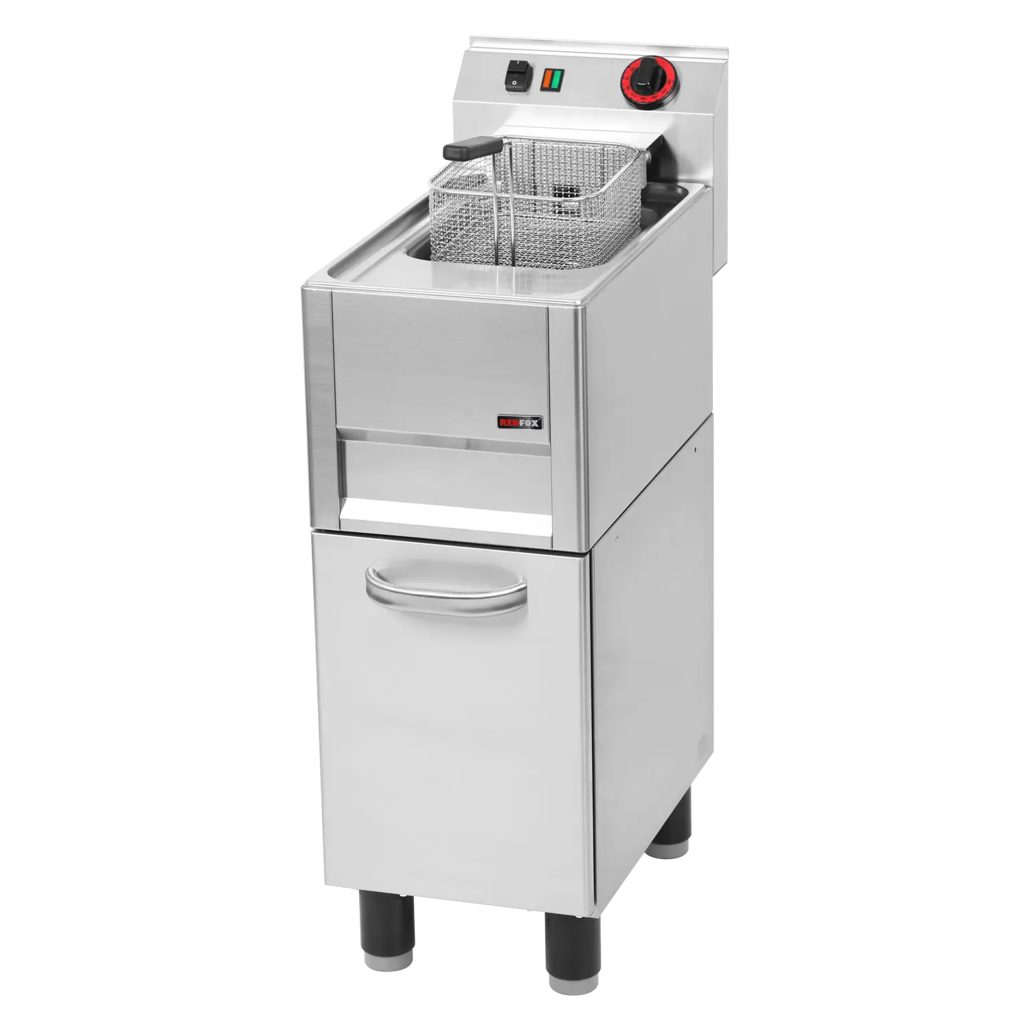 Friteuse électrique 0,75 kW/l, 8 l avec soubassement 400 V | REDFOX - FE 31 ELT