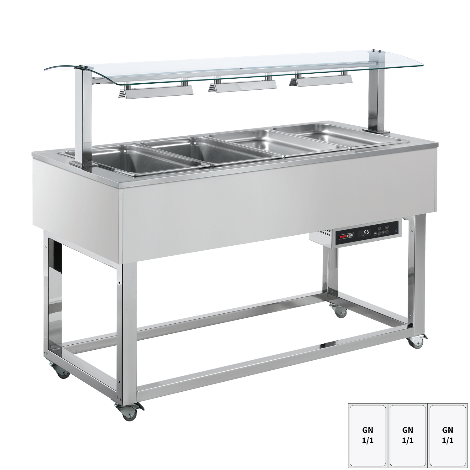 Buffet chauffé, à eau GN 3-1/1 RAL | REDFOX - ES RED+ 3R