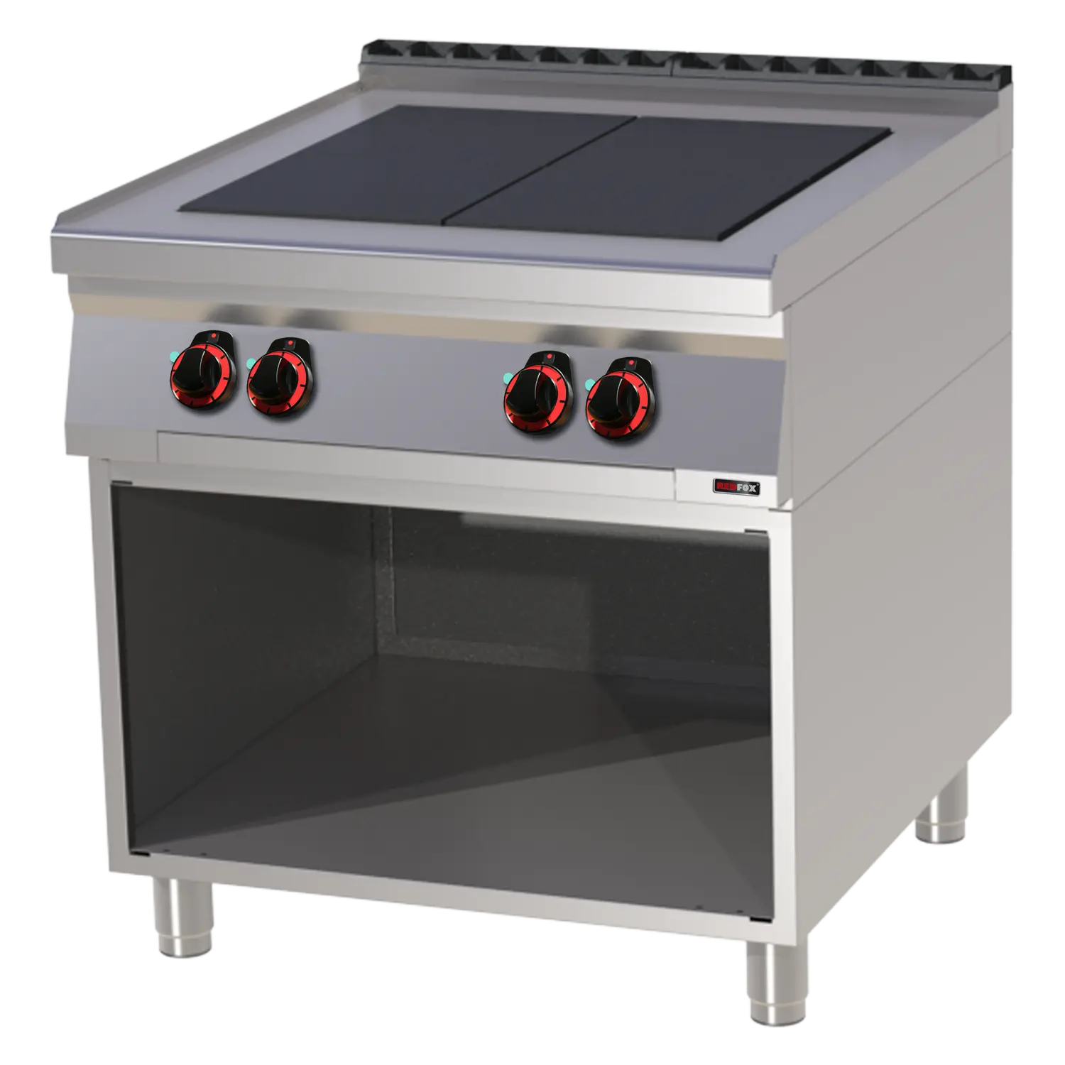 Fourneau électrique 4x feu avec soubassement 400 V | REDFOX - SPL 90/80 E