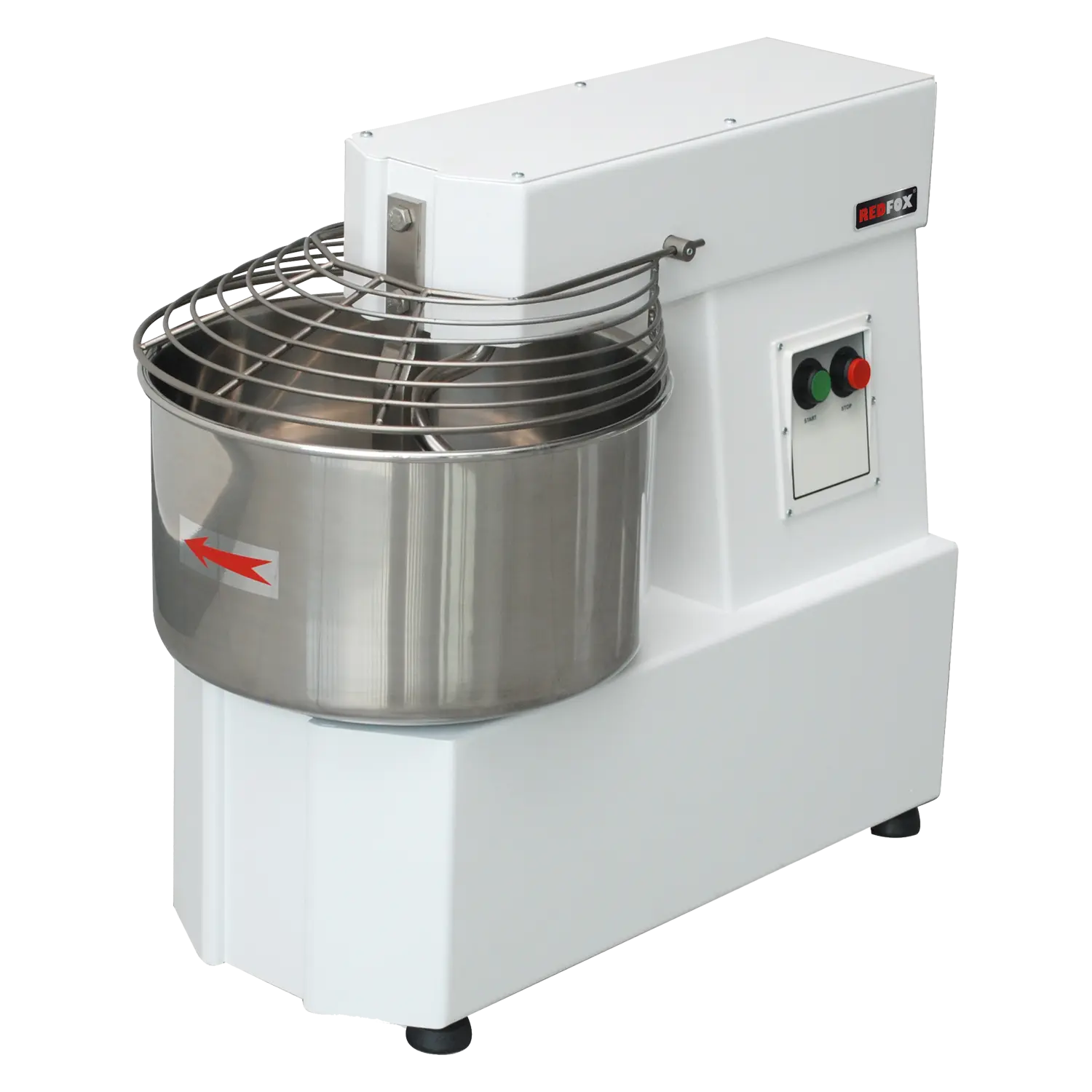 Pétrin à pâte à vitesse unique récipient non amovible 10 l 230 V | REDFOX - HTF 10