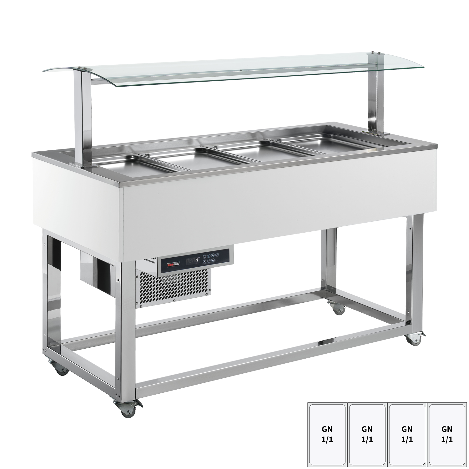 Buffet à froid positif GN 4-1/1 RAL | REDFOX - ES GREEN+ 4R