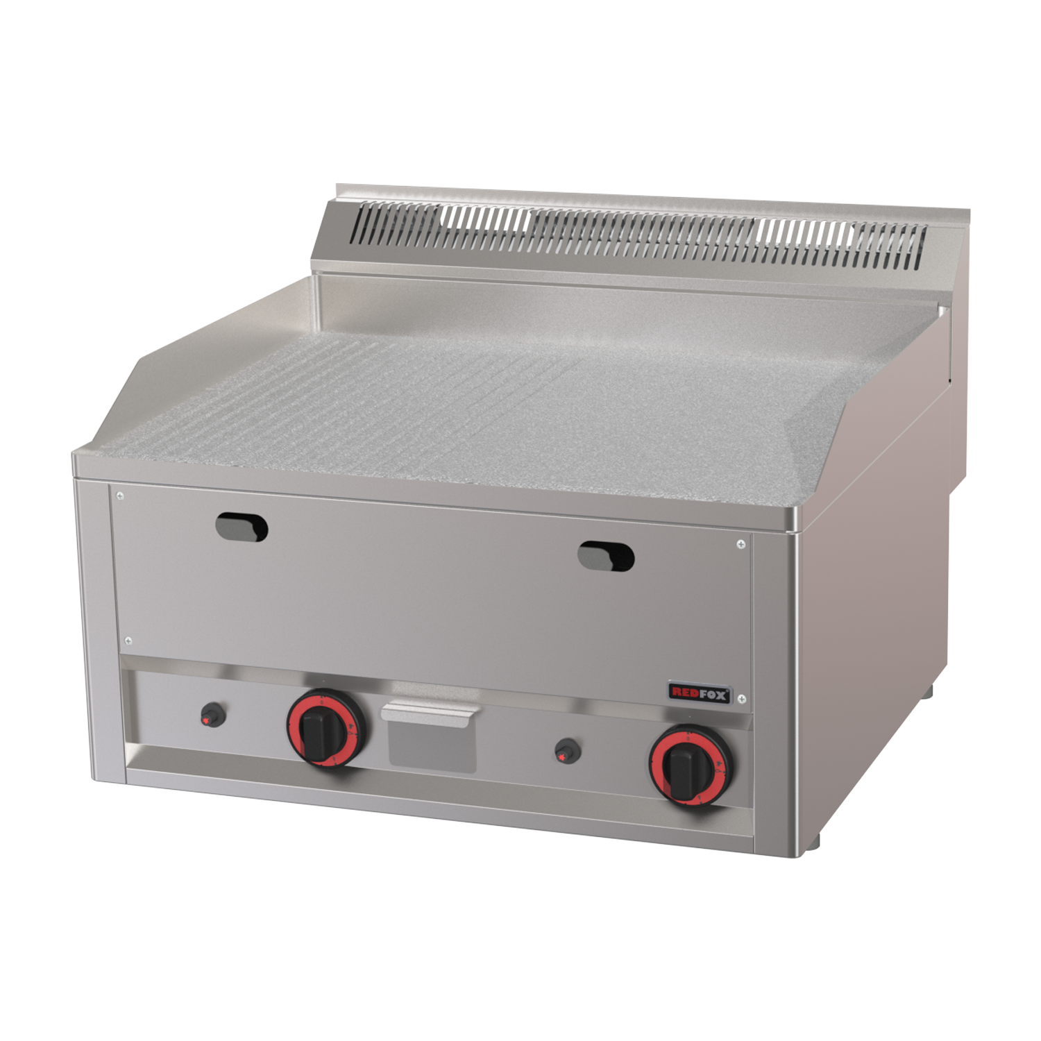 Plaque de cuisson 65x48 à gaz chrome durable combinée sans soubassement | REDFOX - FTHRC 60 GL