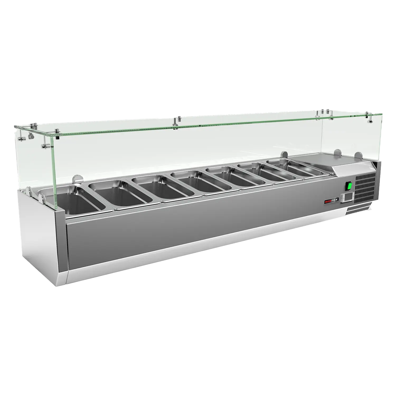 Vitrine refrigerée de comptoir 7x GN 1/4 | REDFOX - MCH 4150