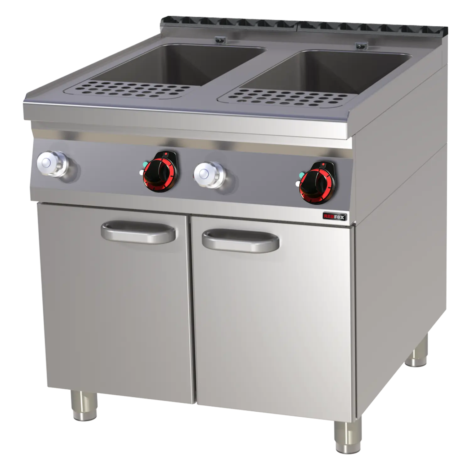 Cuiseur à pâtes électrique 33 + 33 l avec soubassement 400 V | REDFOX - VT 90/80 E