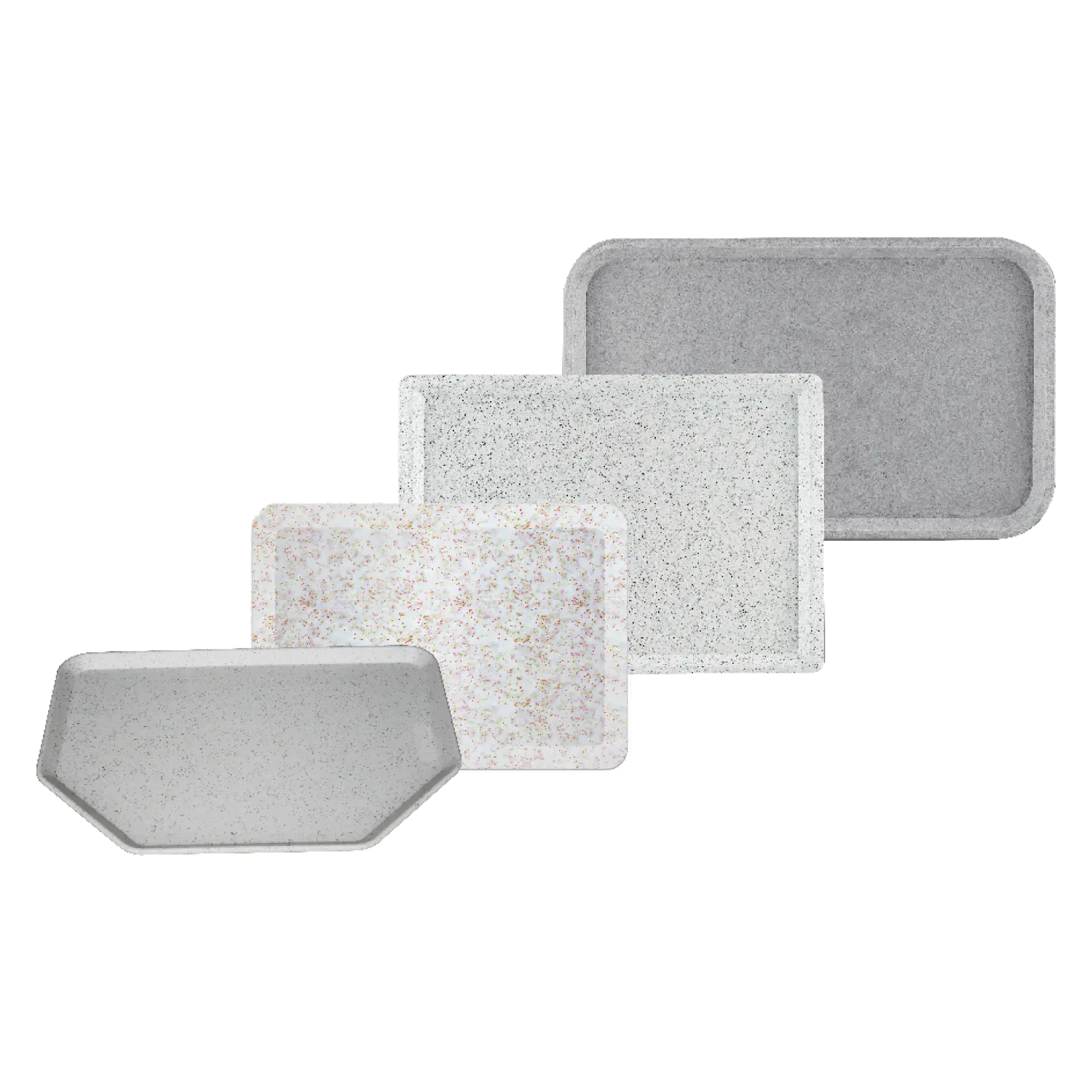 Plateau hexagonal 50x35 polyester sel/poivre | REDFOX - RF - Podnos hexagonal 50x35