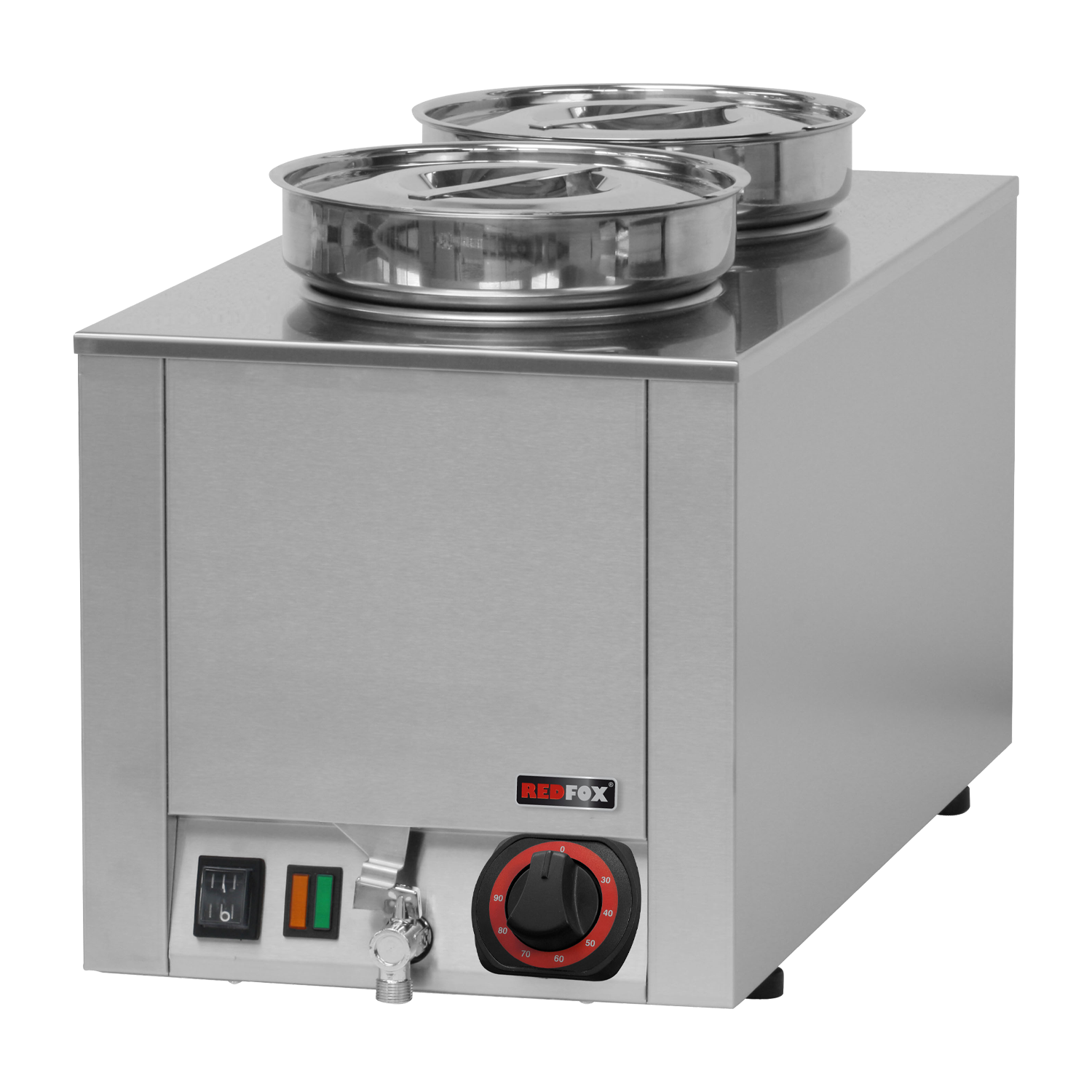 Bain marie deux récipients mouillé | REDFOX - BM 02 W
