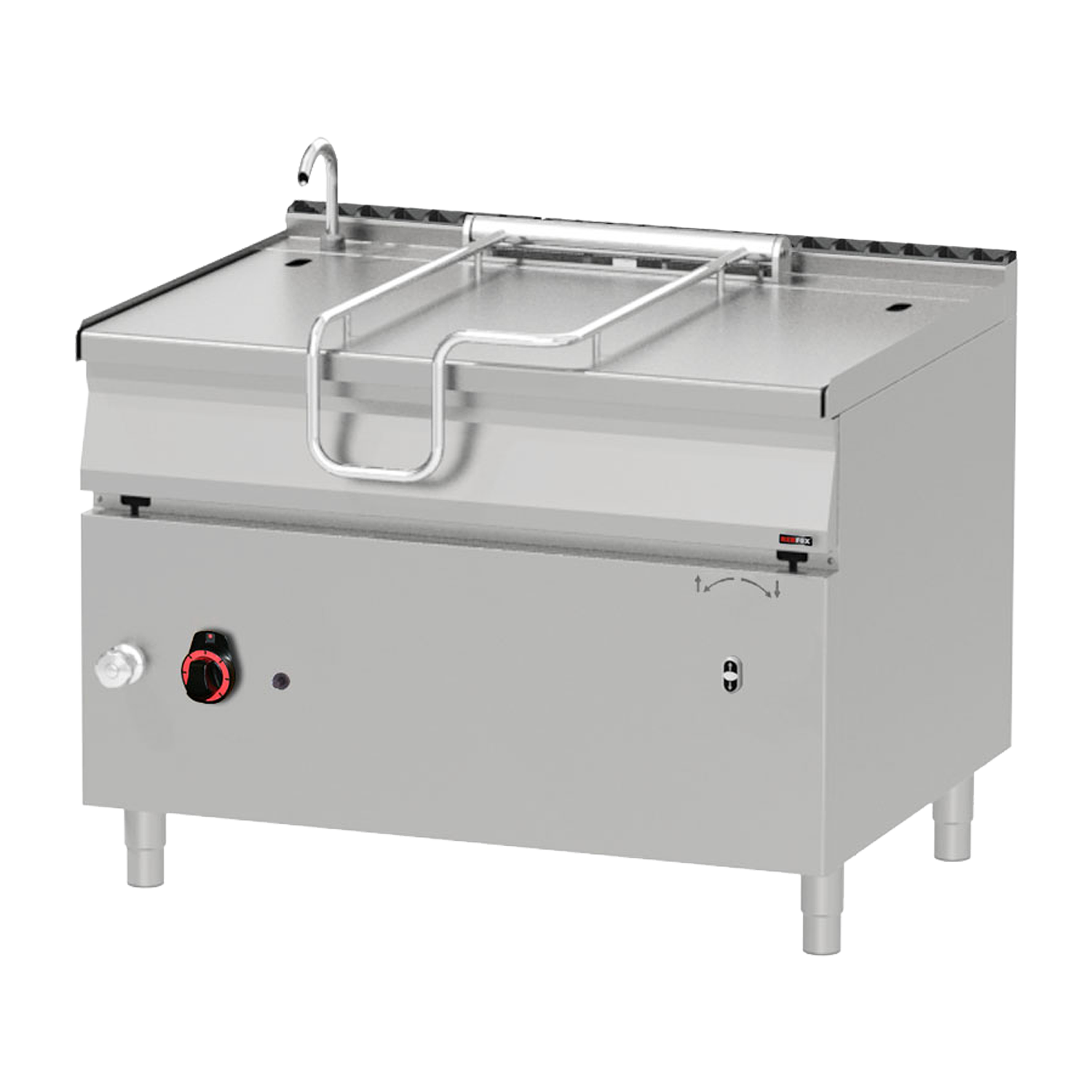 Sauteuse basculante automatique à gaz 120 l fond en acier | REDFOX - BRM 90/120 G