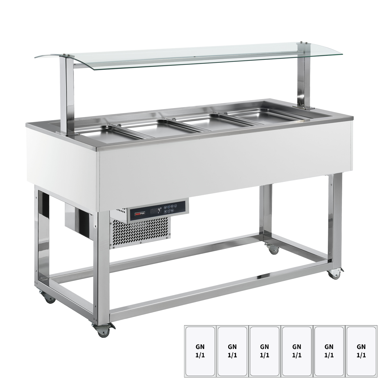 Buffet à froid positif GN 6-1/1 RAL | REDFOX - ES GREEN+ 6R