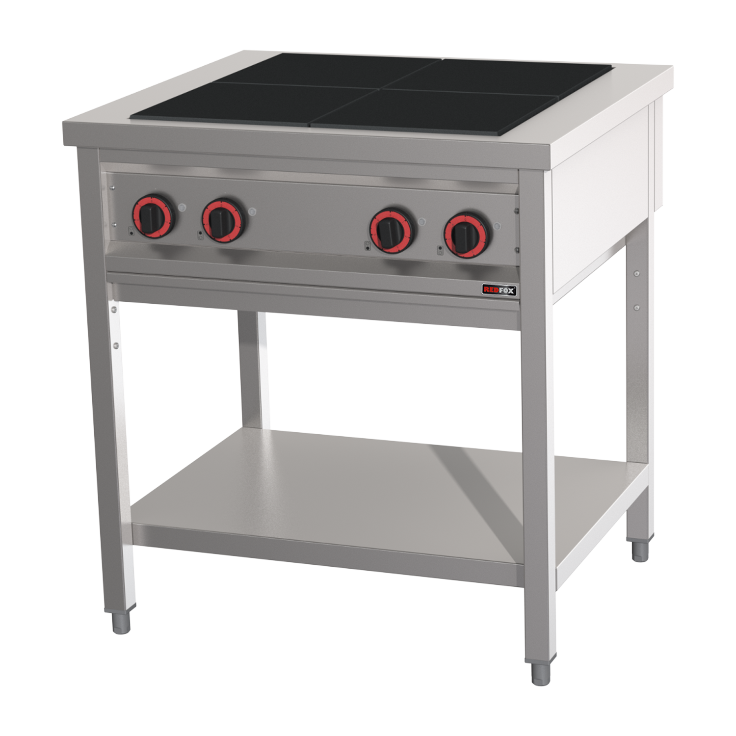 Fourneau électrique 4x feu avec soubassement 400 V | REDFOX - SPF 80 E