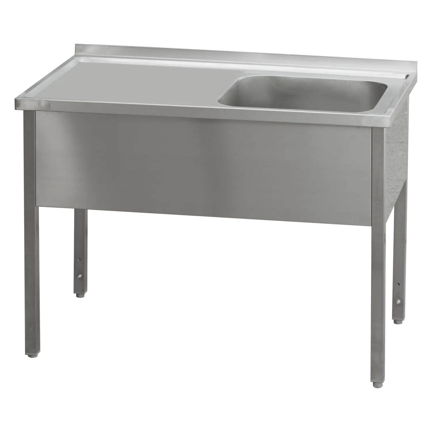 Table de lavage 140x60x90 - 1x évier 50x40x30 égouttoir gauche | REDFOX - MSJOL 6014