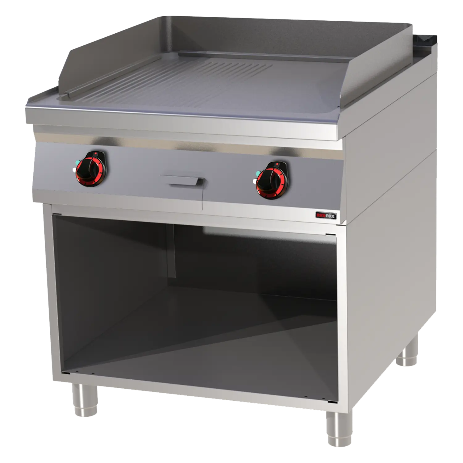 Plaque de cuisson 71x65 électrique combinée avec soubassement 400 V | REDFOX - FTHR 90/80 E