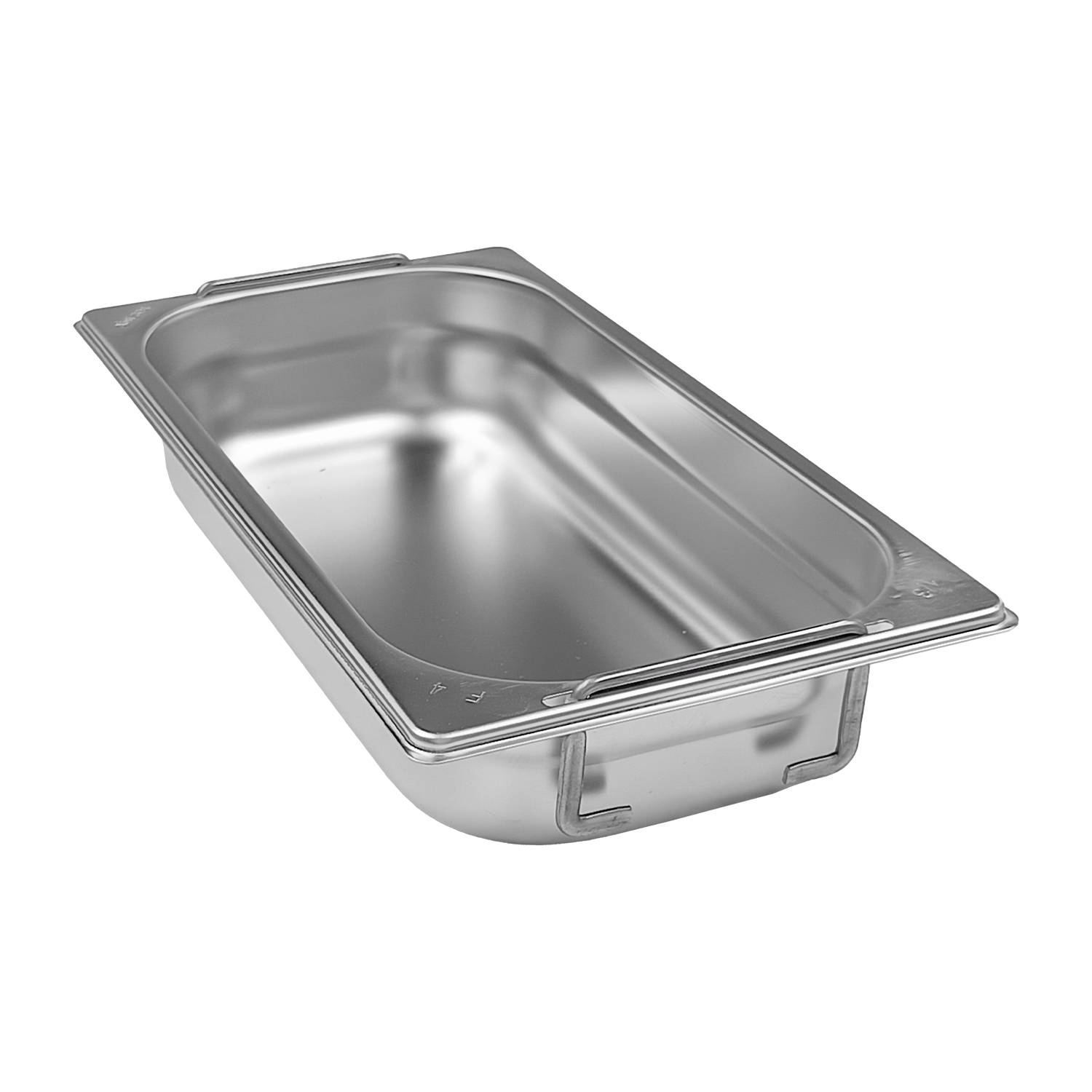 Bac gastronorme GN 1/3 - 65 poignées escamontables en inox | REDFOX - GN 1/3-65 U
