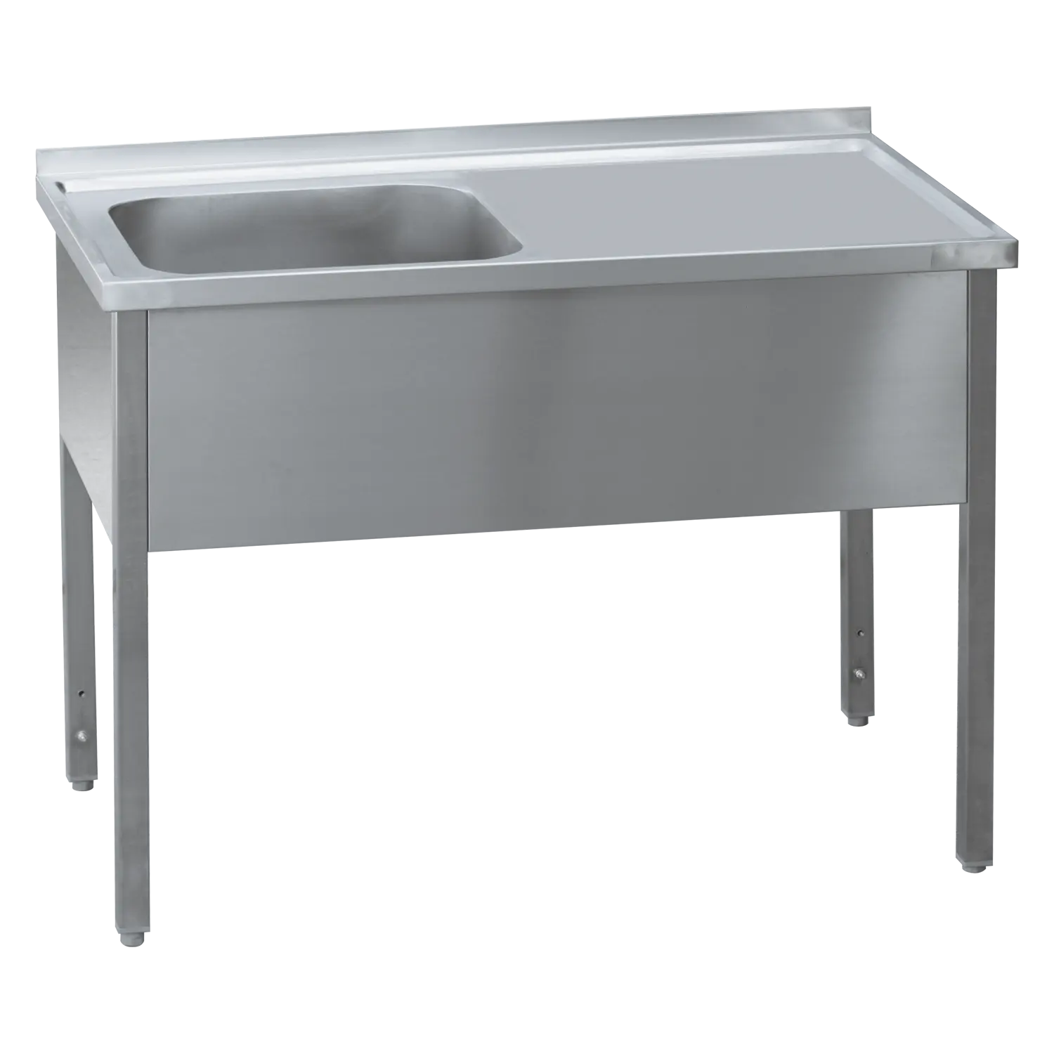 Table de lavage 180x60x90 - 1x évier 50x40x30 égouttoir droit | REDFOX - MSJOP 6018