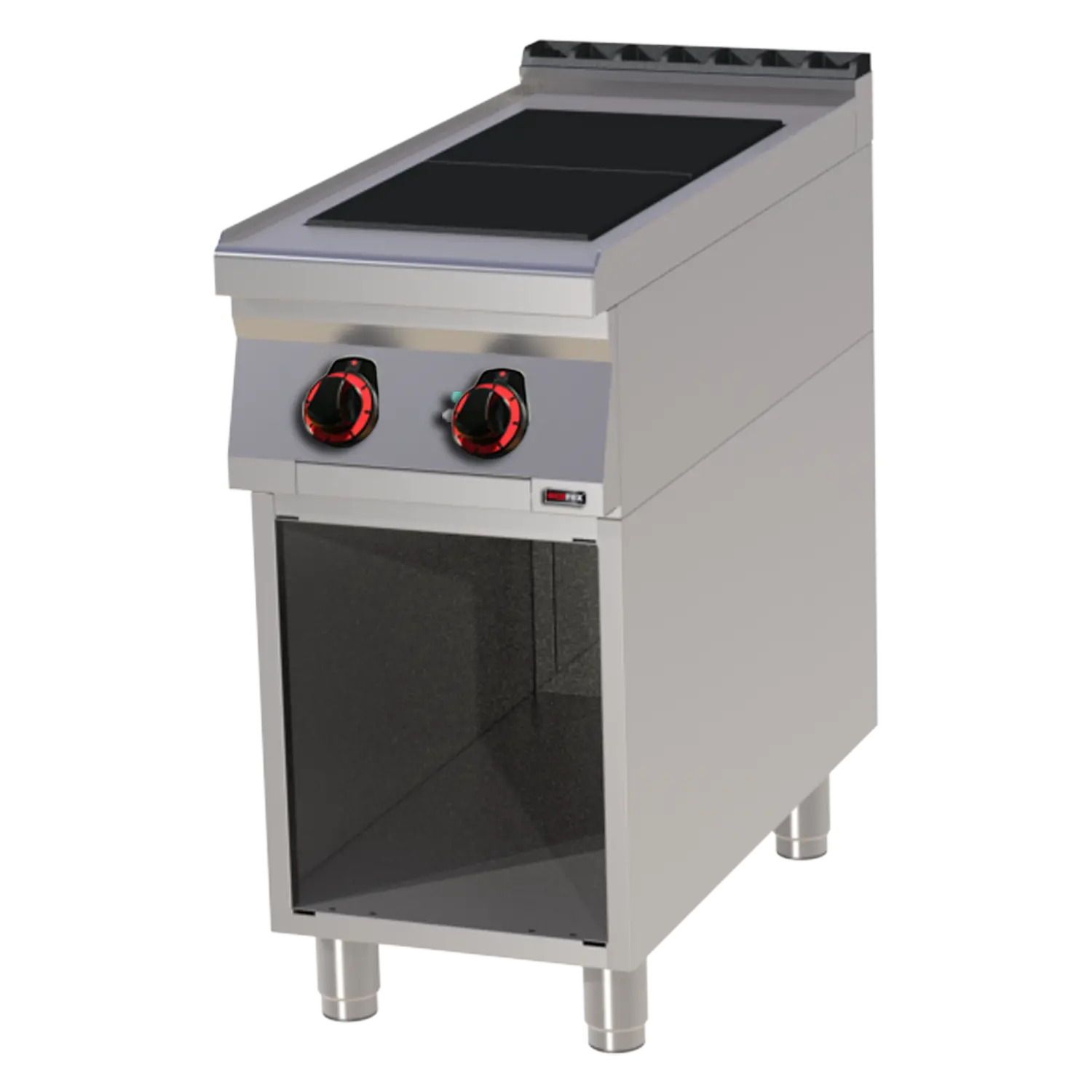 Fourneau électrique 2x feu avec soubassement 400 V | REDFOX - SPL 90/40 E