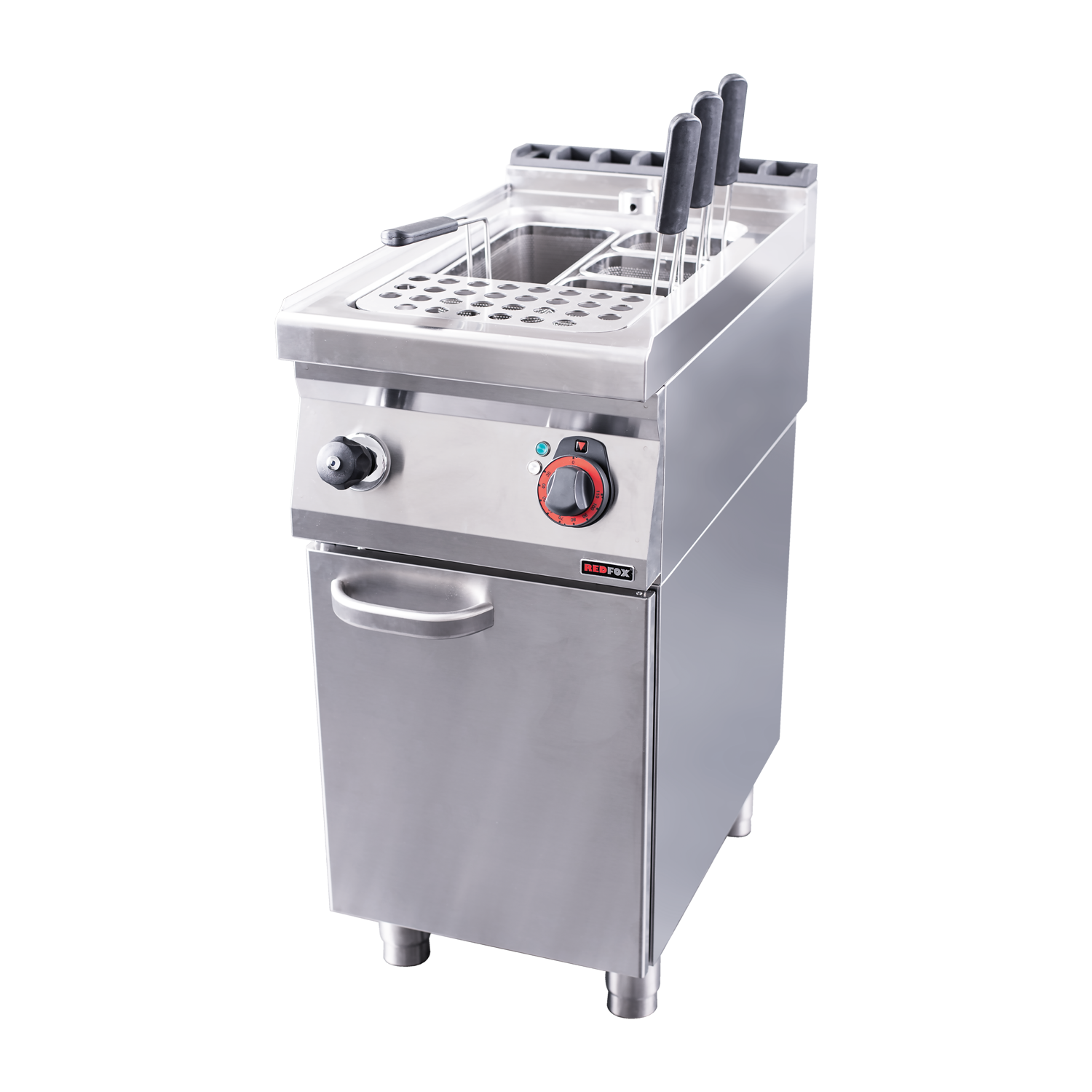 Cuiseur à pâtes électrique 23 l avec soubassement 400 V | REDFOX - VT 70/40 E