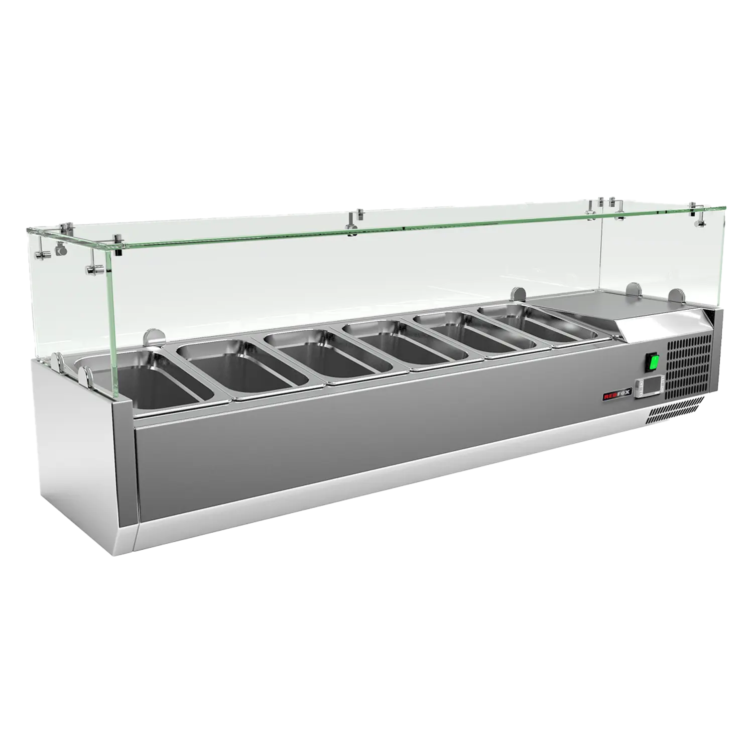 Vitrine refrigerée de comptoir 6 x GN 1/4 | REDFOX - MCH 4140