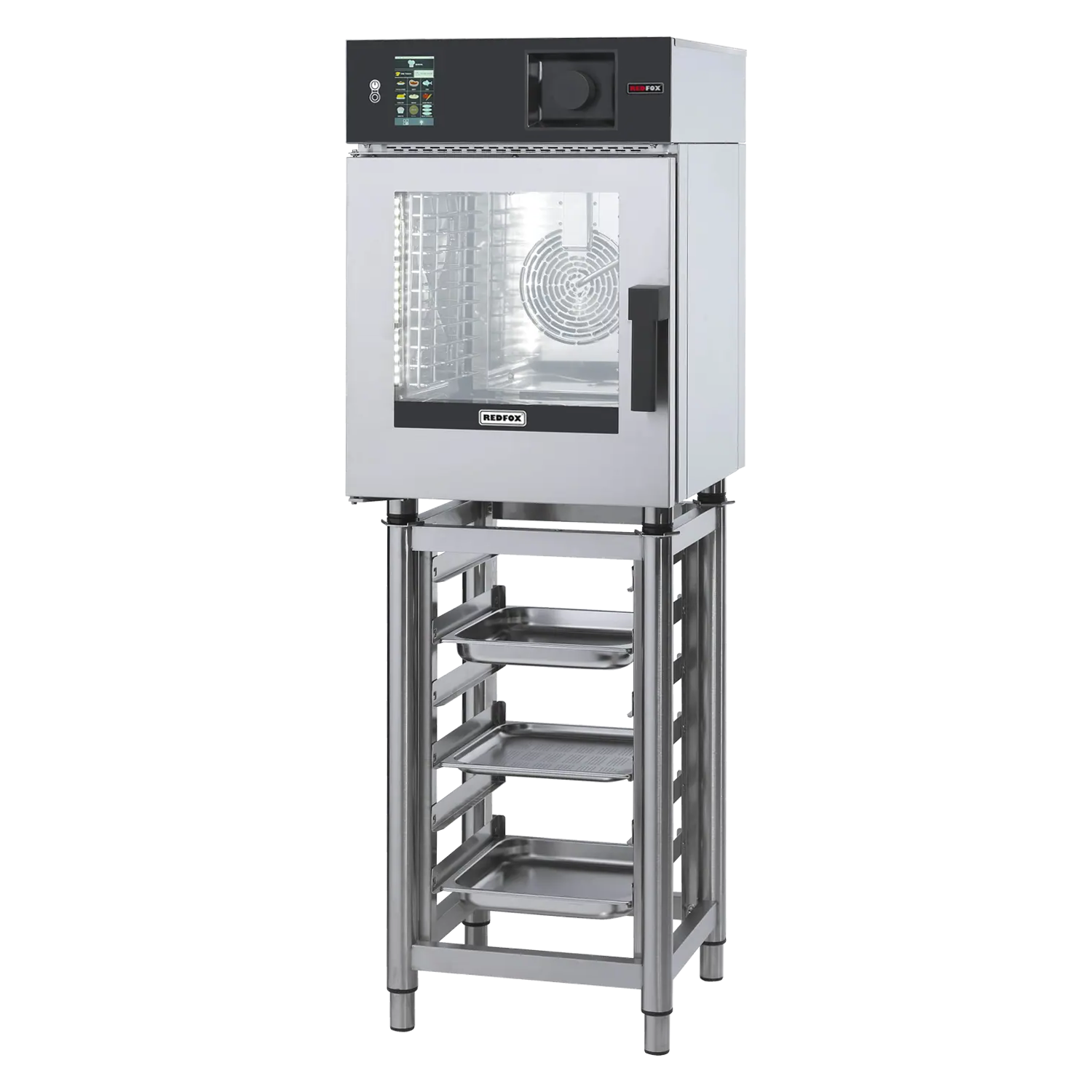 Four à convection MINI électrique 6x GN 1/1 lavage automatique, à injection, panneau de commande tactile 5" 400 V Porte L | REDFOX - MSDBD 0611 EL