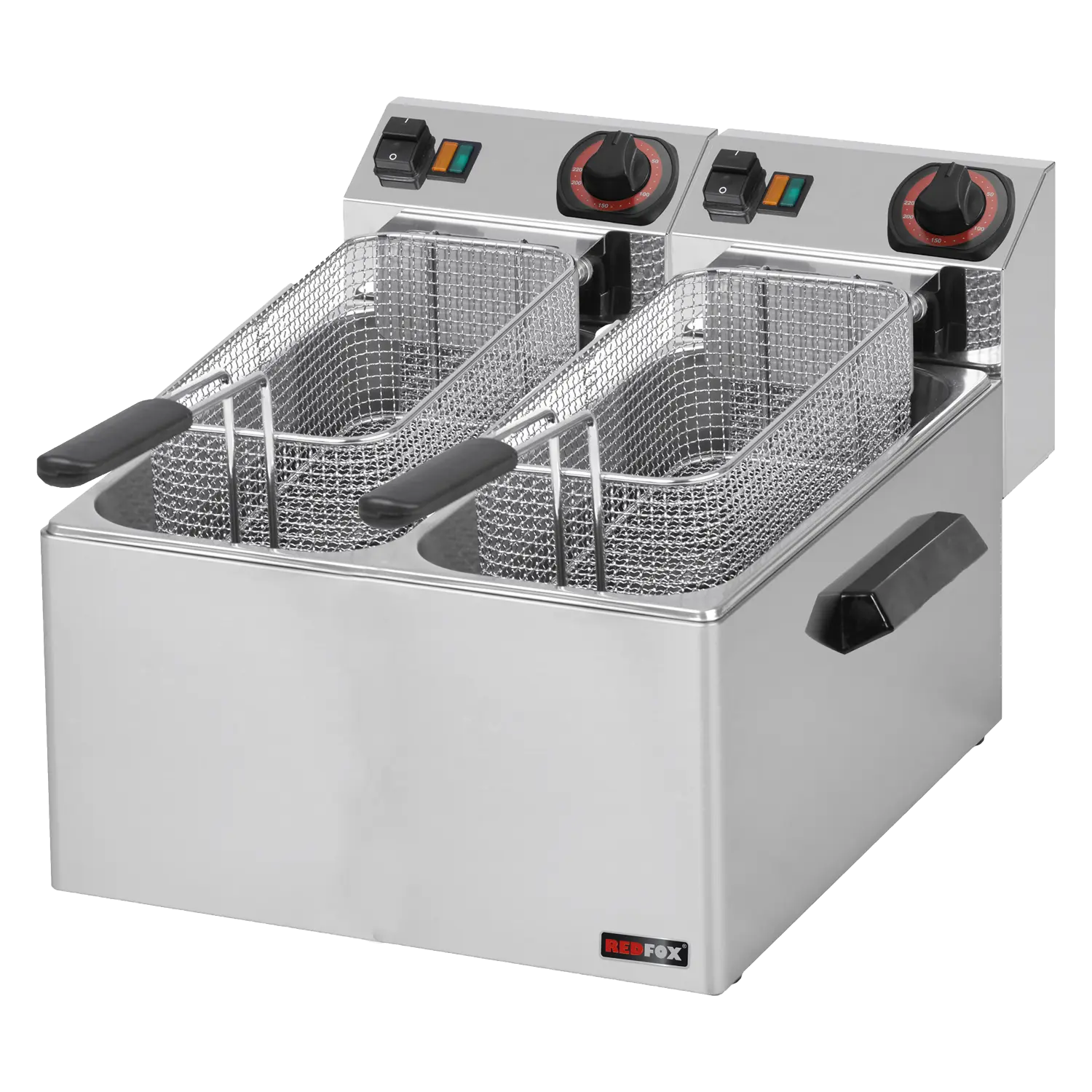 Friteuse électrique double pour les poissons 0,43 kW/l, 8+8 l TOP 230 V | REDFOX - FE 88