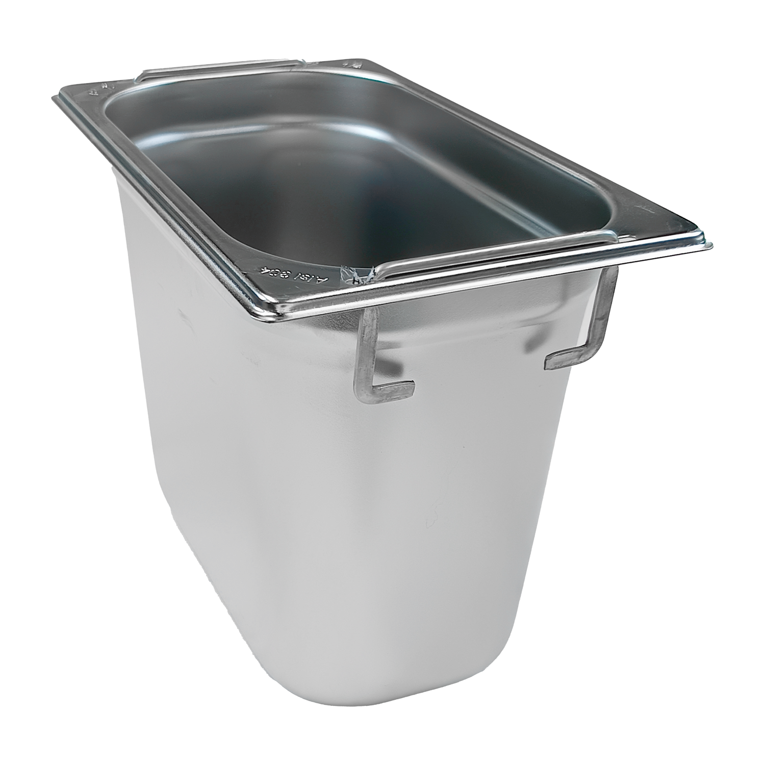 Bac gastronorme GN 1/4 - 200 poignées escamontables en inox | REDFOX - GN 1/4-200 U